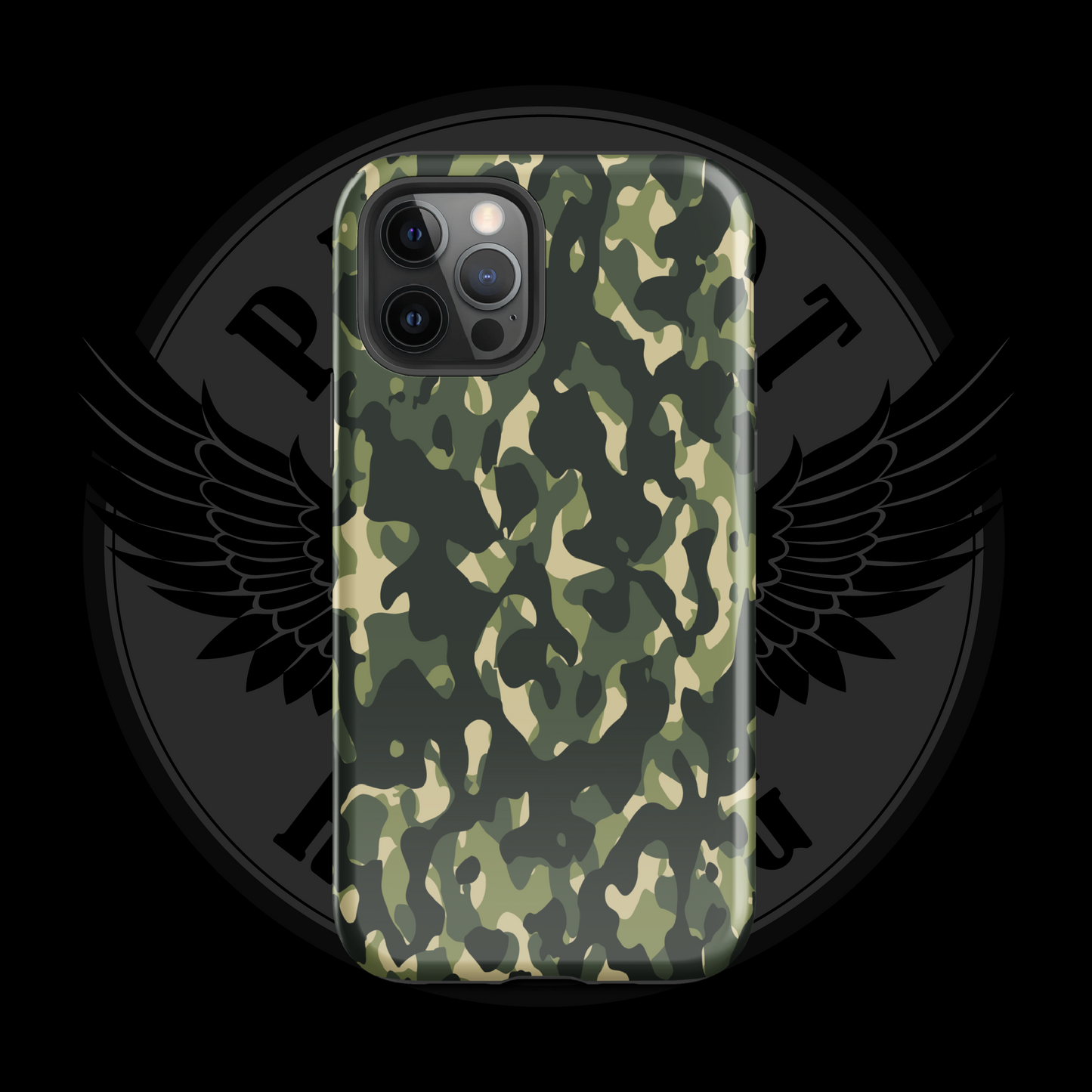 Woodland Warrior Camo iPhone Case – Classic Military Protection with Free Shipping