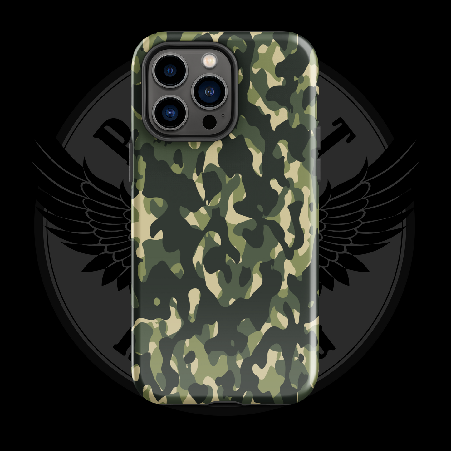 Woodland Warrior Camo iPhone Case – Classic Military Protection with Free Shipping