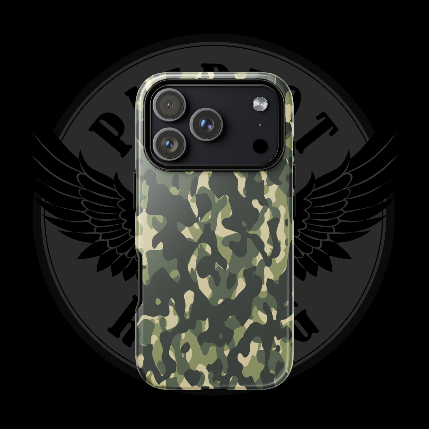 Woodland Warrior Camo iPhone Case – Classic Military Protection with Free Shipping