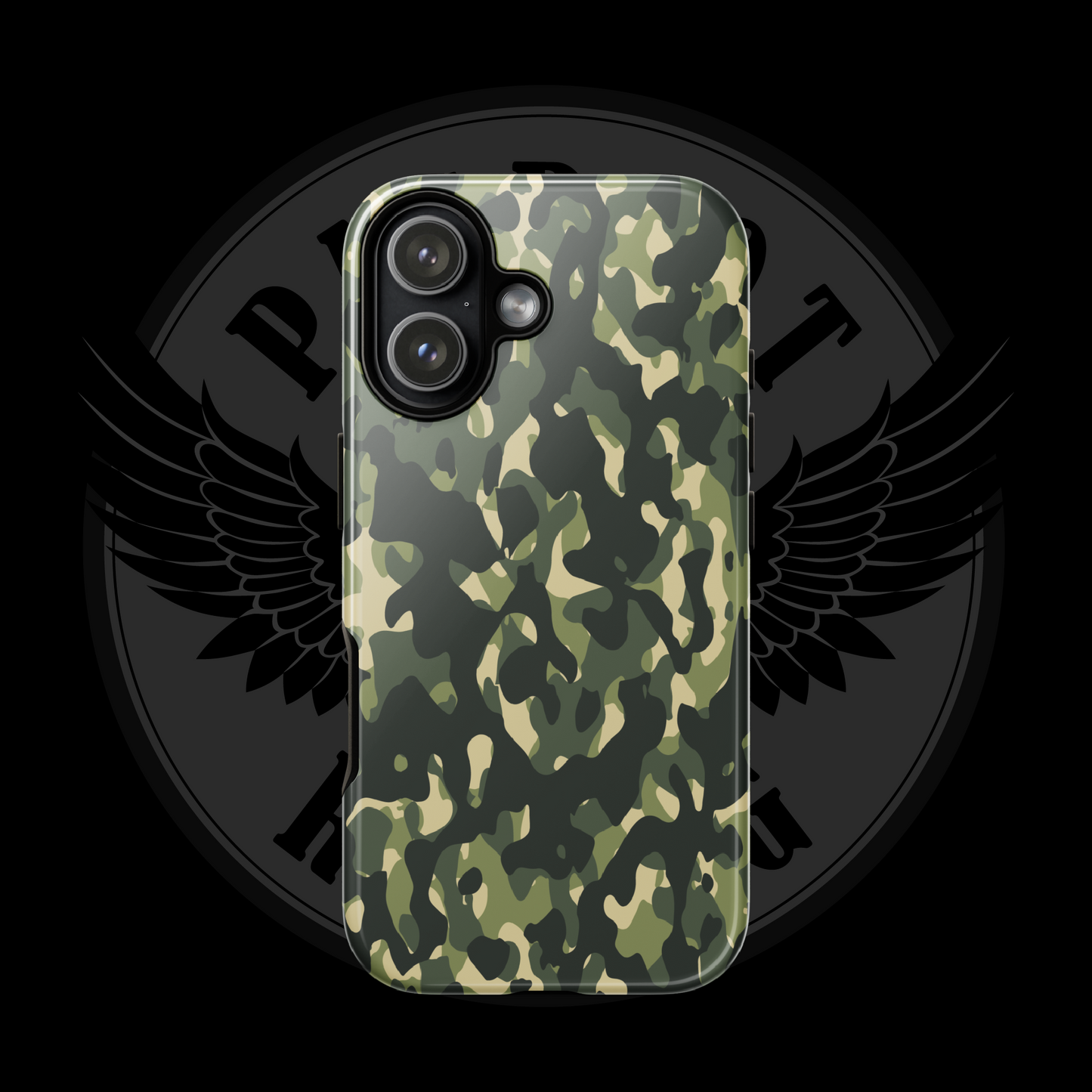 Woodland Warrior Camo iPhone Case – Classic Military Protection with Free Shipping
