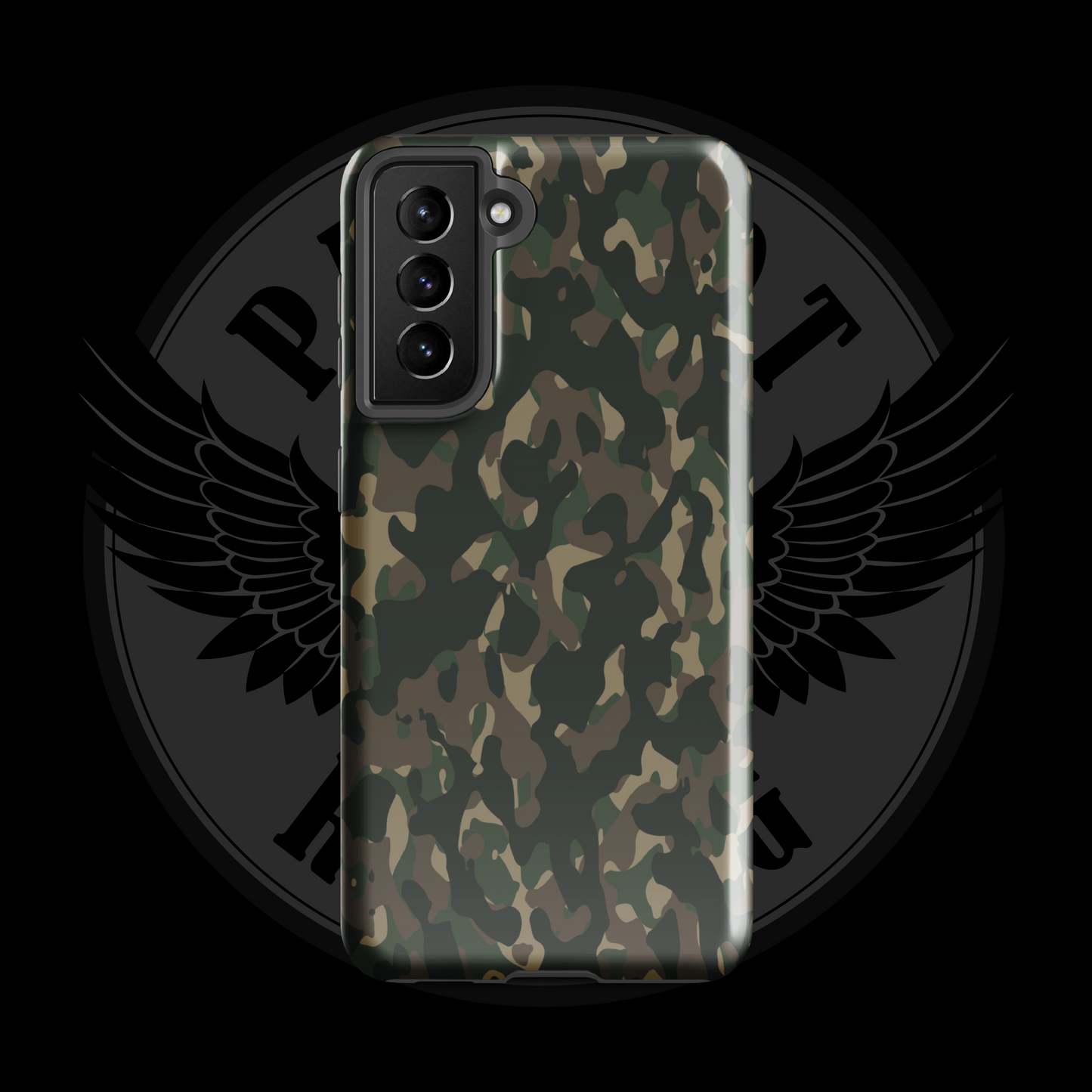 Frontline Forest Camo Samsung Case – Durable Dual-Layer Protection with Free Shipping