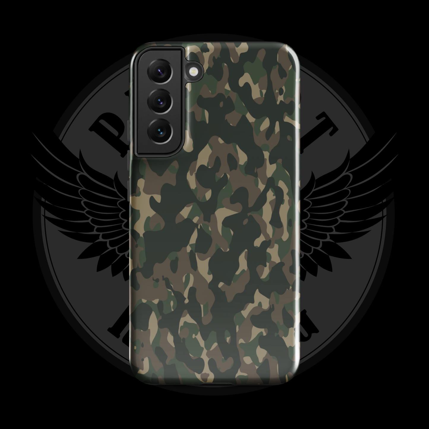 Frontline Forest Camo Samsung Case – Durable Dual-Layer Protection with Free Shipping