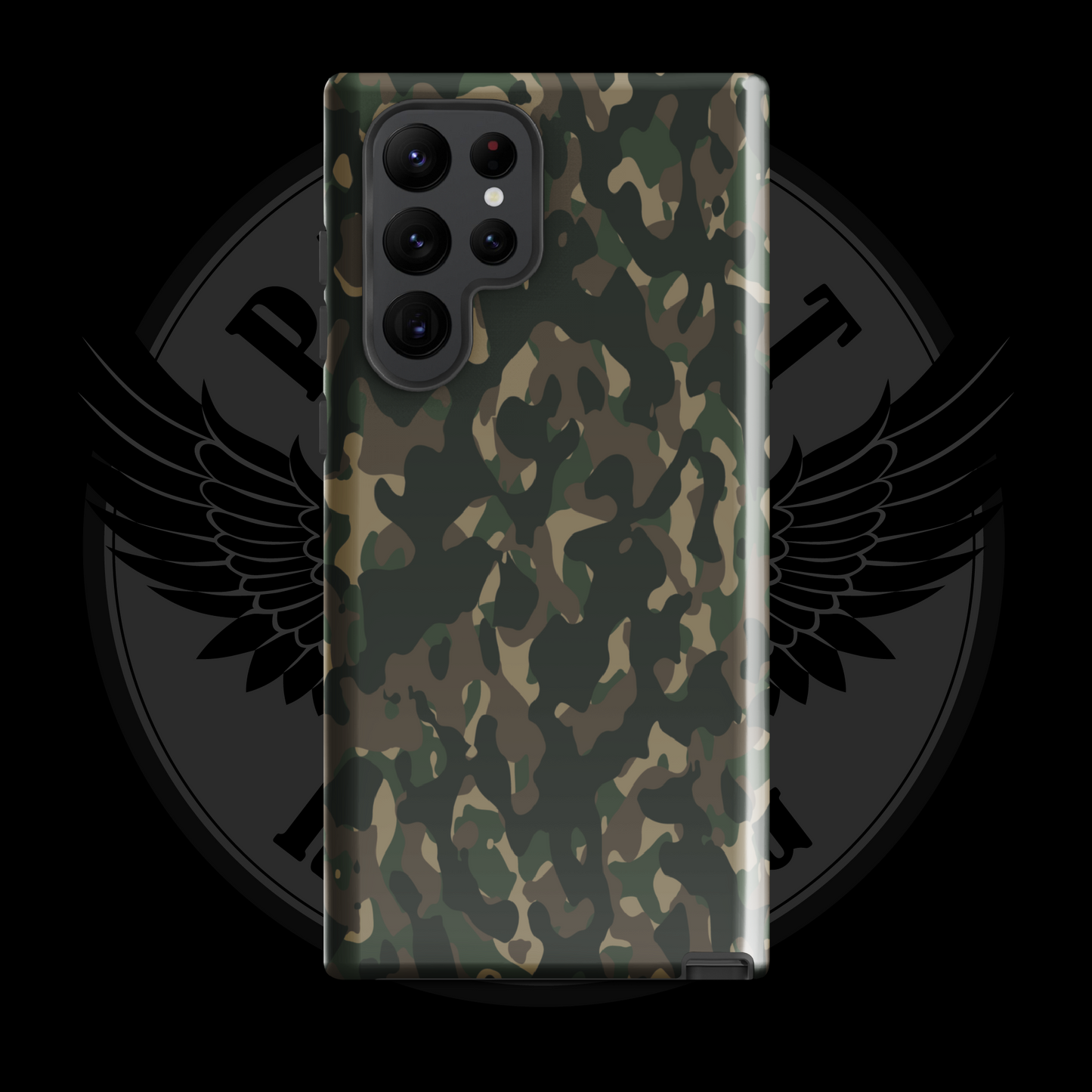 Frontline Forest Camo Samsung Case – Durable Dual-Layer Protection with Free Shipping