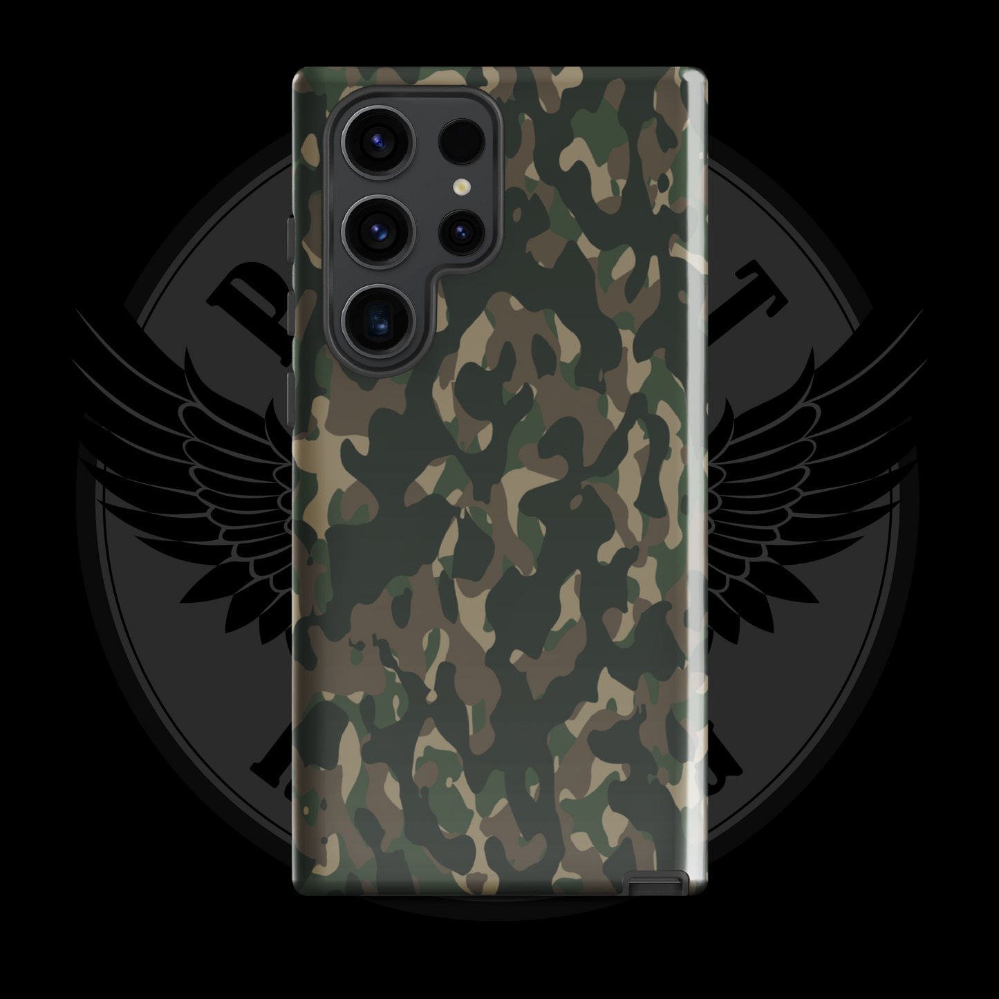 Frontline Forest Camo Samsung Case – Durable Dual-Layer Protection with Free Shipping