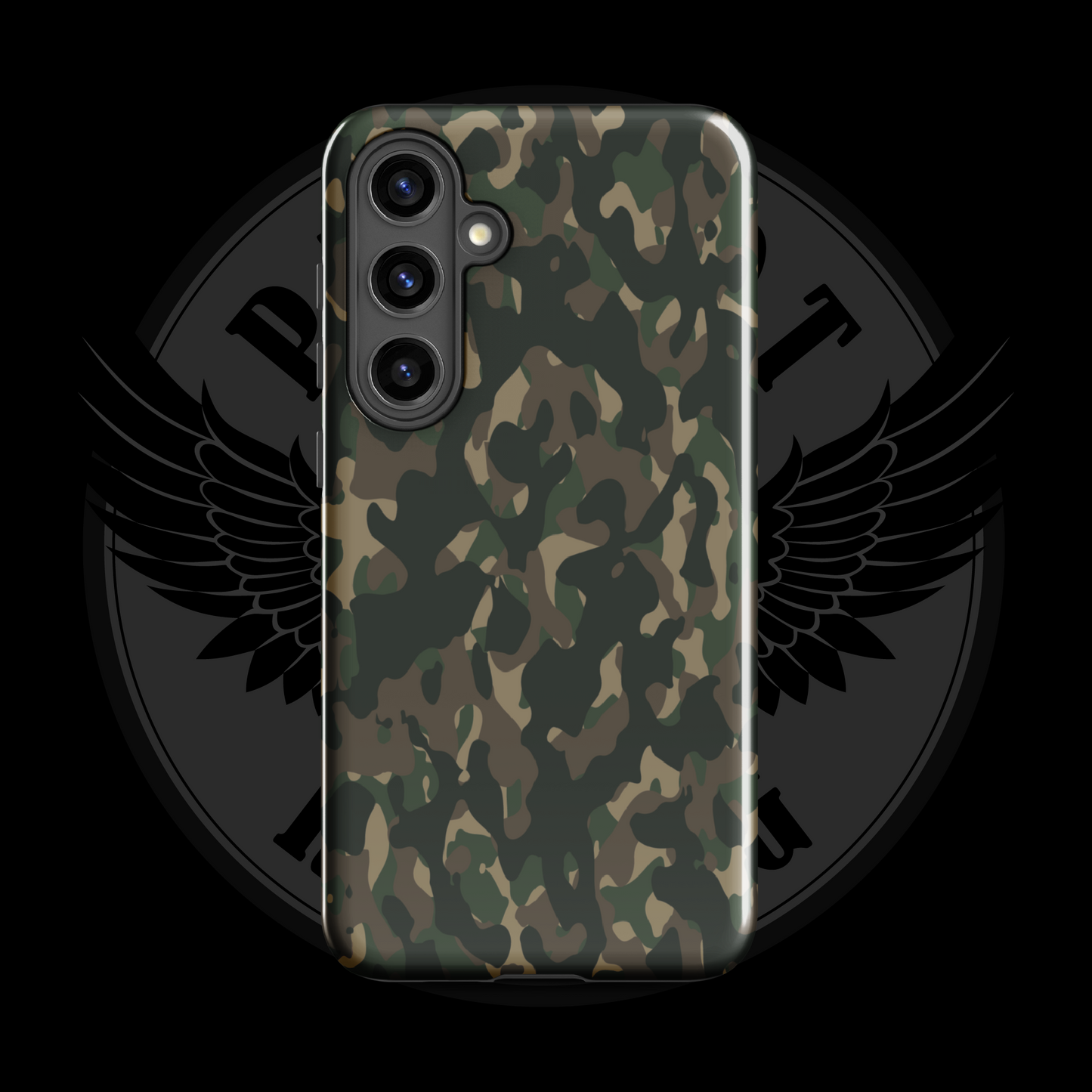 Frontline Forest Camo Samsung Case – Durable Dual-Layer Protection with Free Shipping
