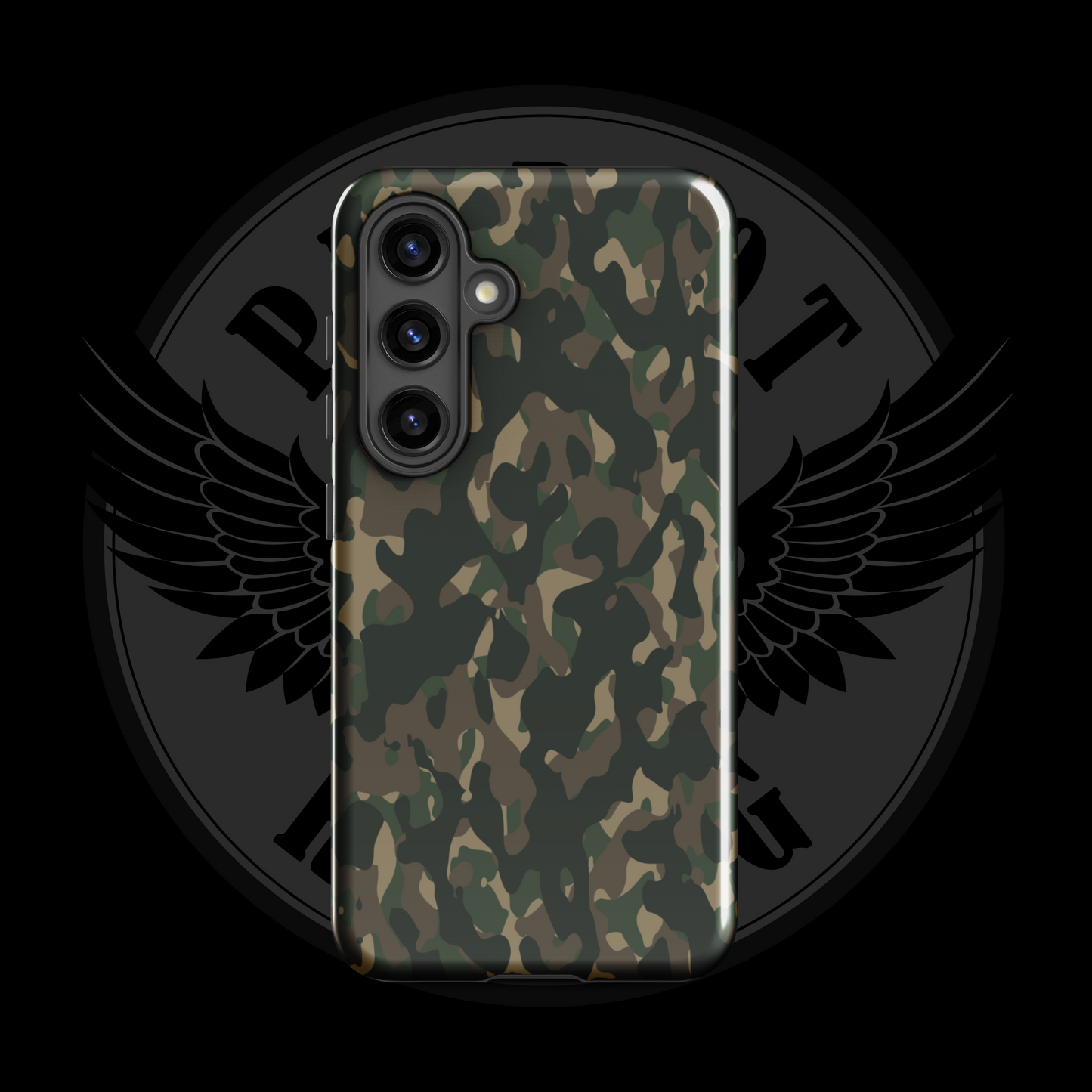 Frontline Forest Camo Samsung Case – Durable Dual-Layer Protection with Free Shipping