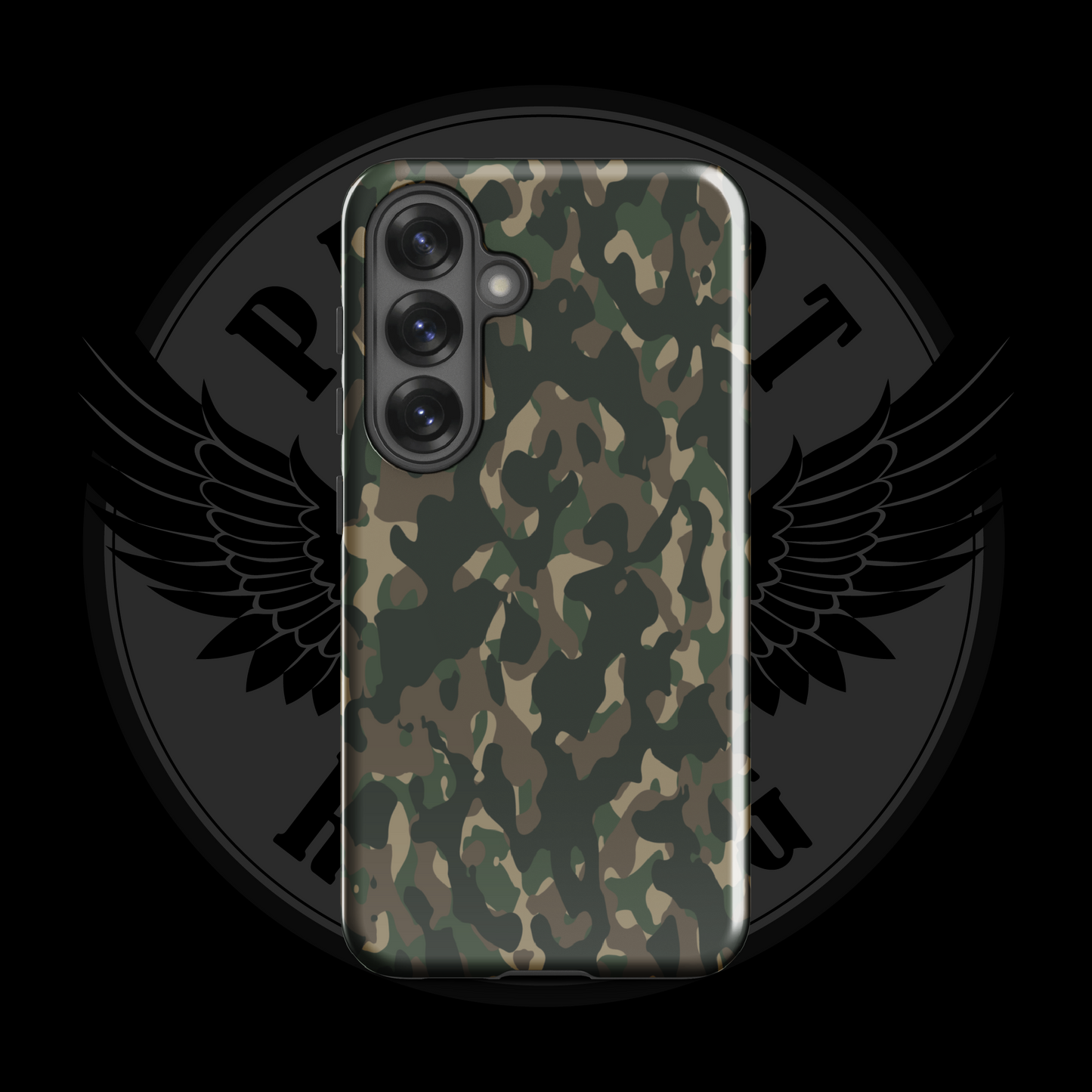 Frontline Forest Camo Samsung Case – Durable Dual-Layer Protection with Free Shipping