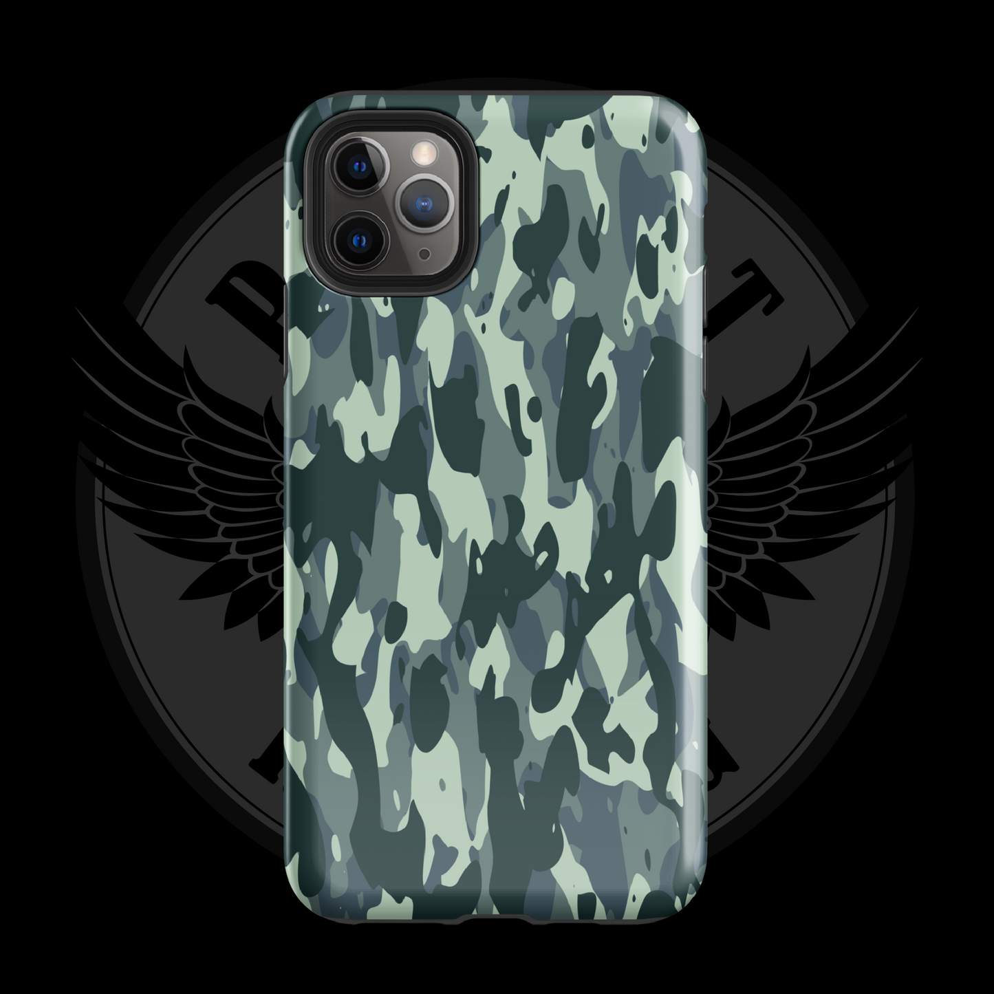 Midnight Stealth iPhone Case – Tactical Black Dual-Layer Protection with Free Shipping