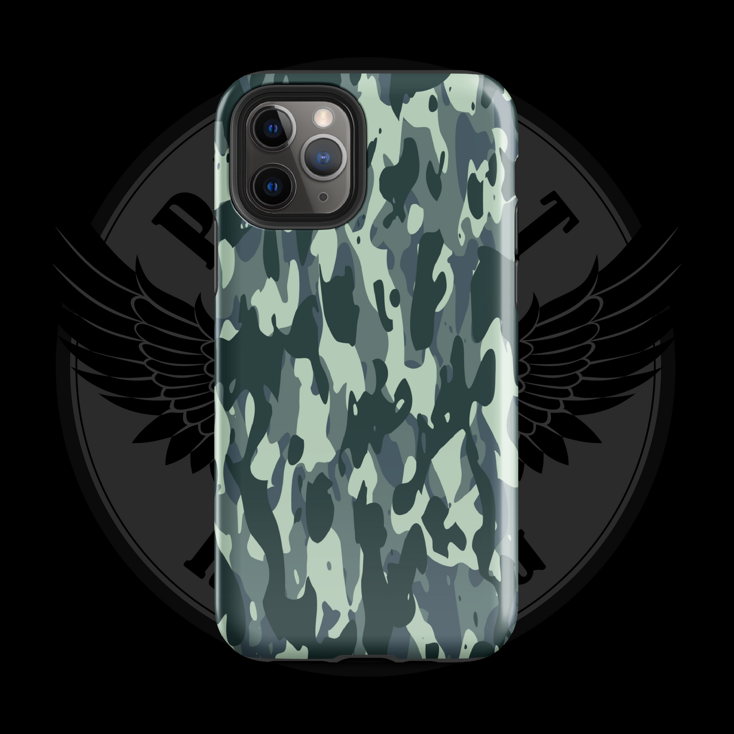 Midnight Stealth iPhone Case – Tactical Black Dual-Layer Protection with Free Shipping