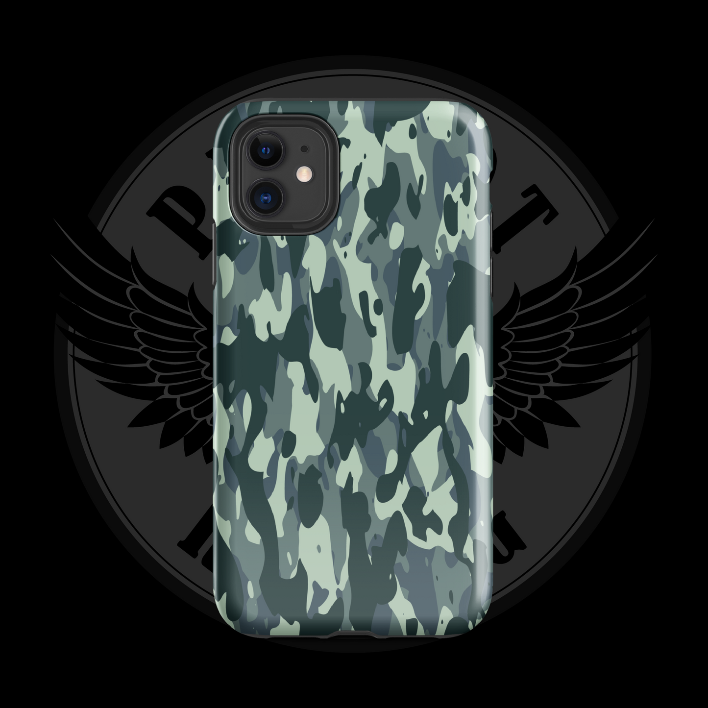 Midnight Stealth iPhone Case – Tactical Black Dual-Layer Protection with Free Shipping