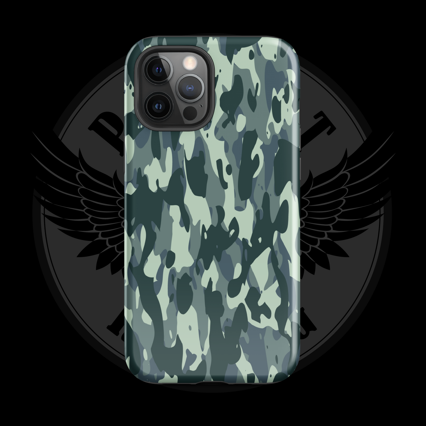 Midnight Stealth iPhone Case – Tactical Black Dual-Layer Protection with Free Shipping