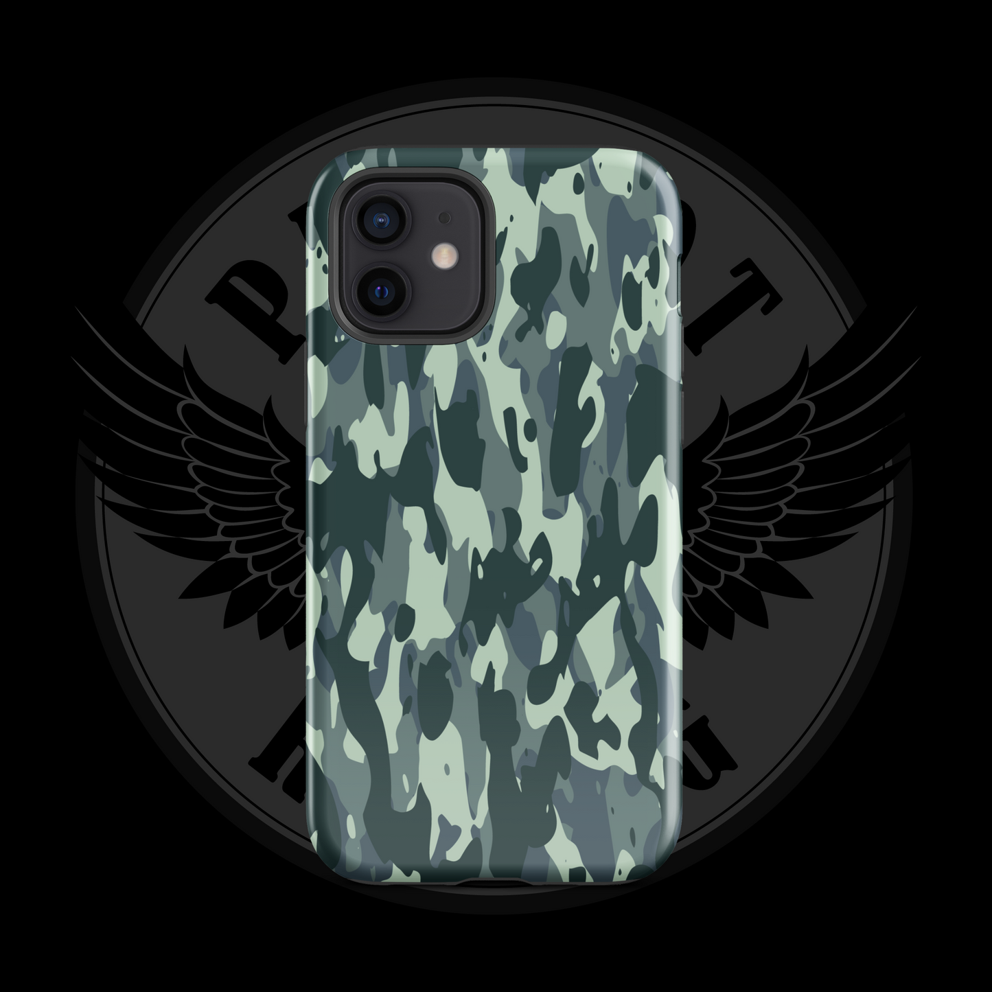 Midnight Stealth iPhone Case – Tactical Black Dual-Layer Protection with Free Shipping