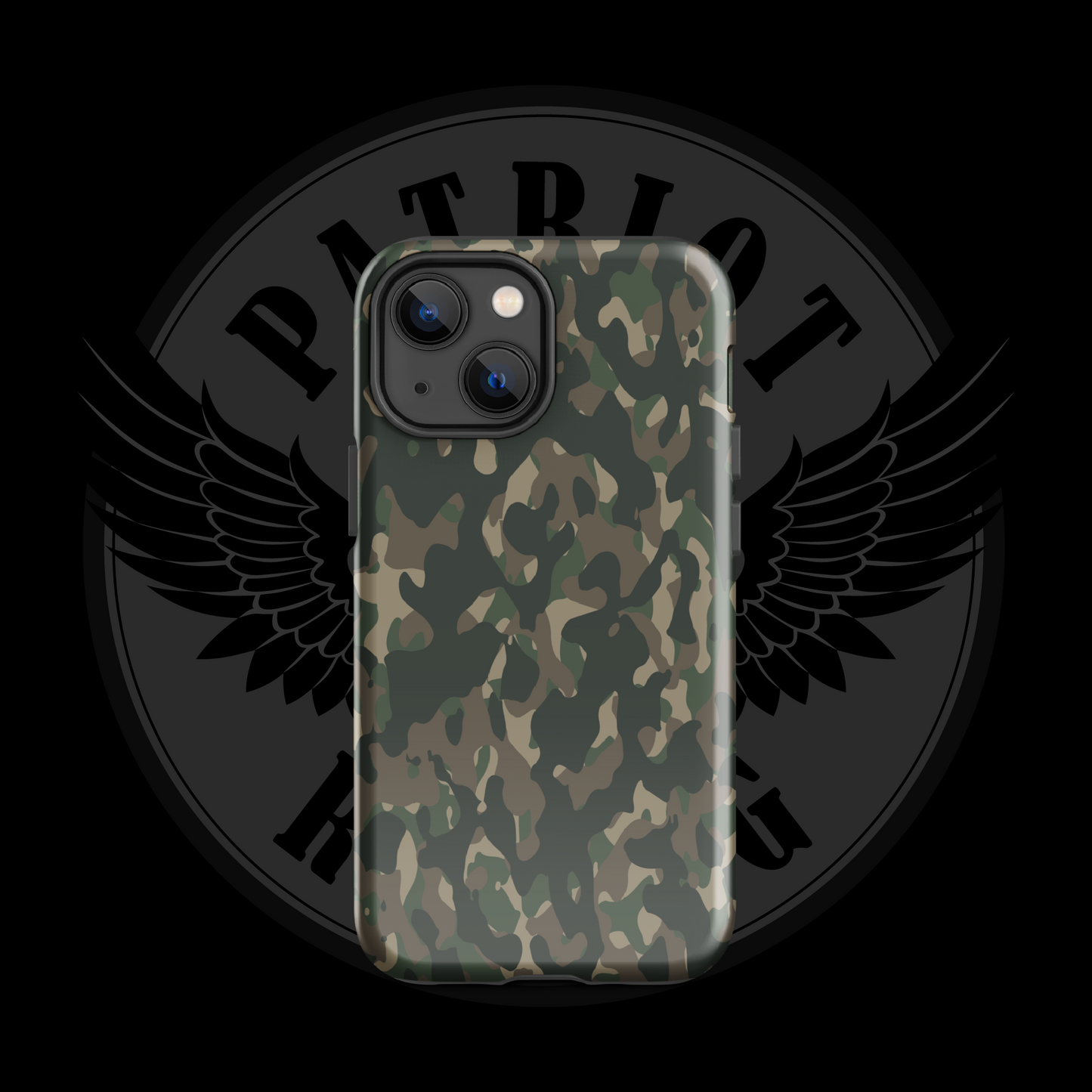 Frontline Forest Camo iPhone Case – Rugged Dual-Layer Protection with Free Shipping