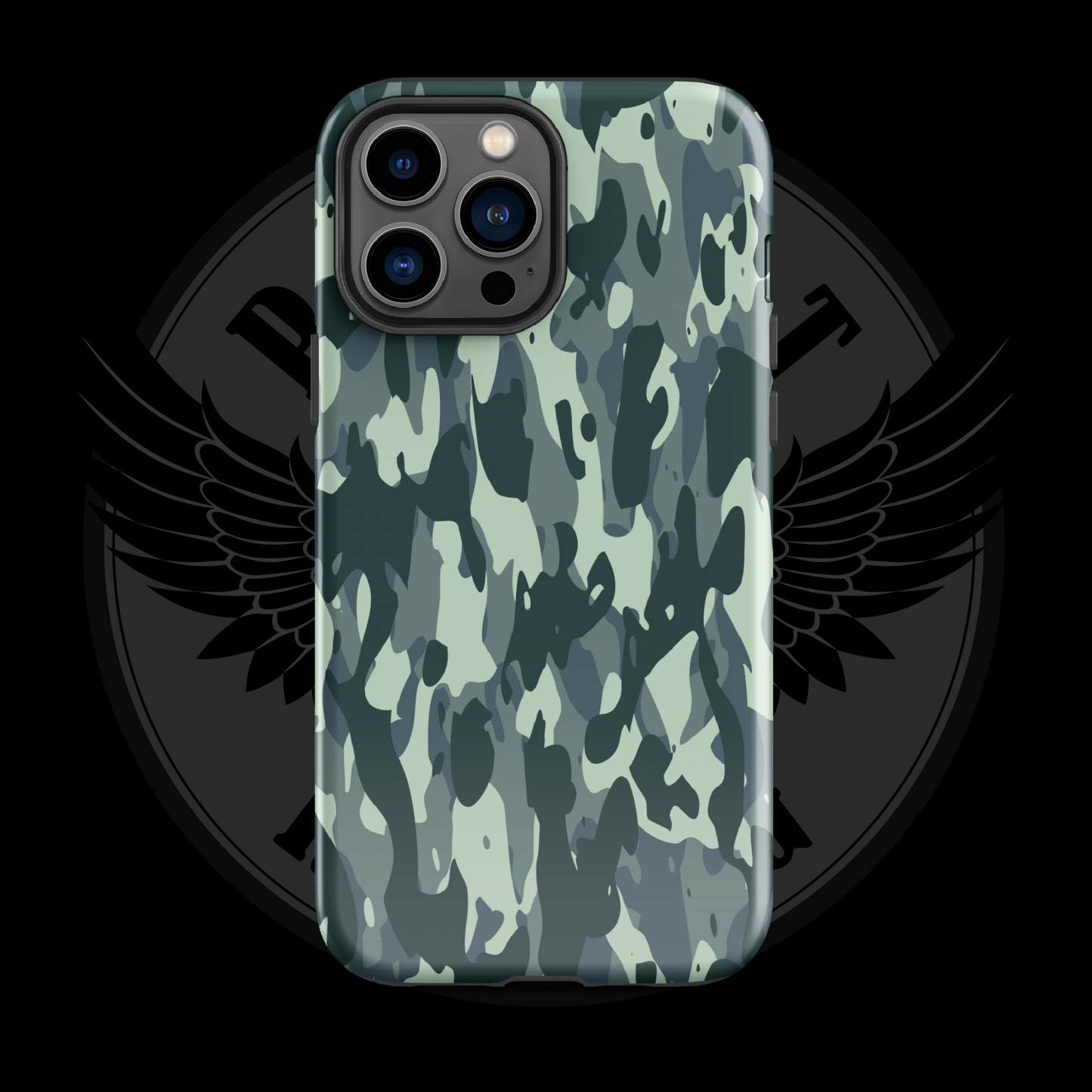 Midnight Stealth iPhone Case – Tactical Black Dual-Layer Protection with Free Shipping