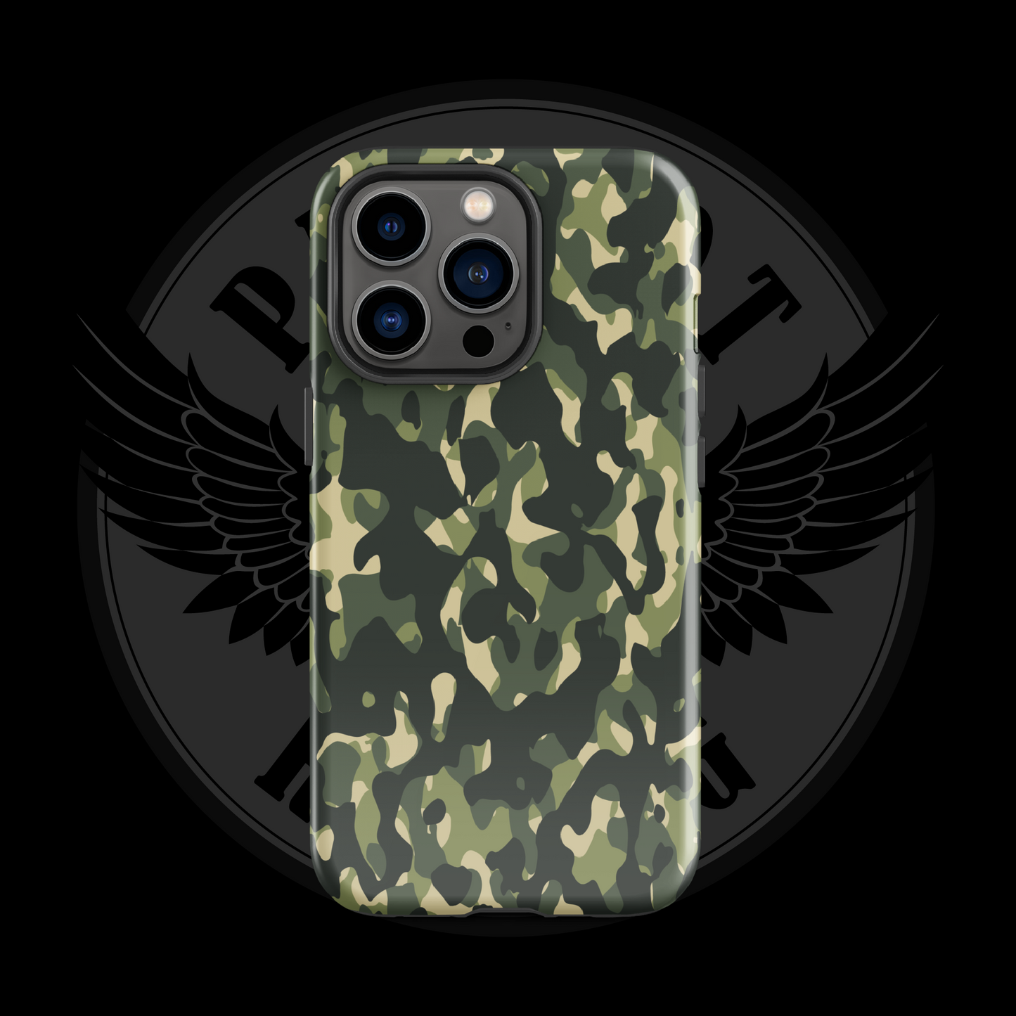 Woodland Warrior Camo iPhone Case – Classic Military Protection with Free Shipping