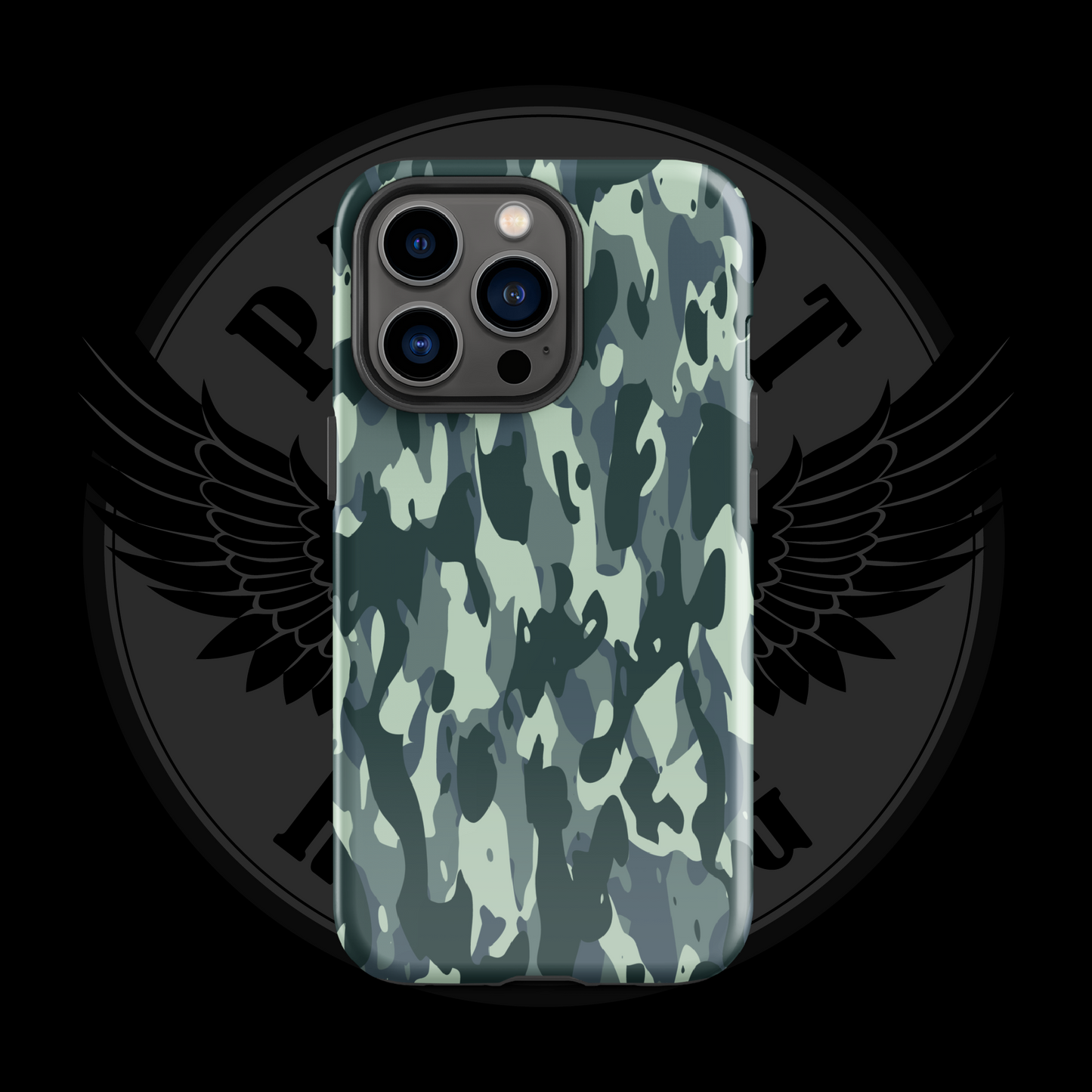 Midnight Stealth iPhone Case – Tactical Black Dual-Layer Protection with Free Shipping