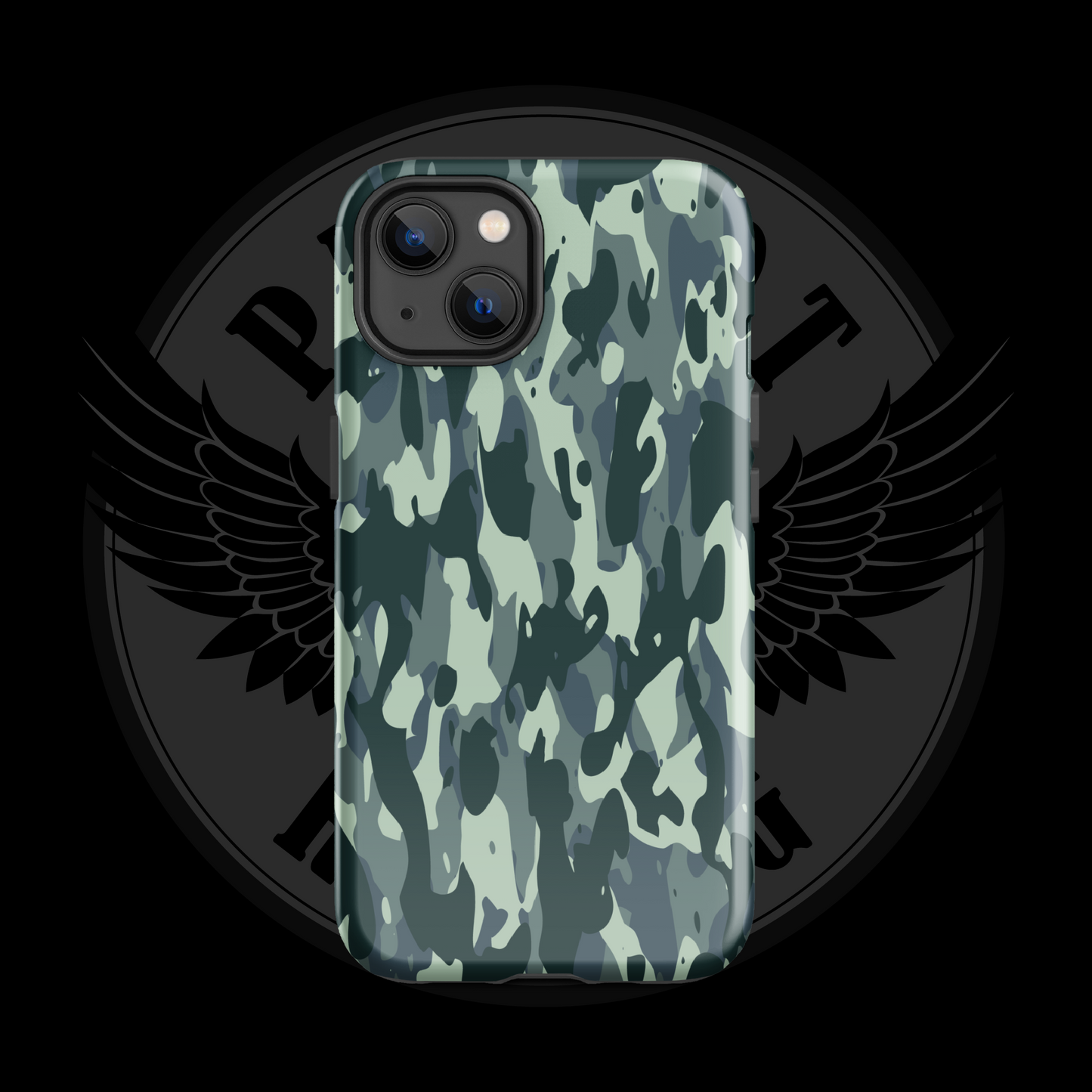 Midnight Stealth iPhone Case – Tactical Black Dual-Layer Protection with Free Shipping
