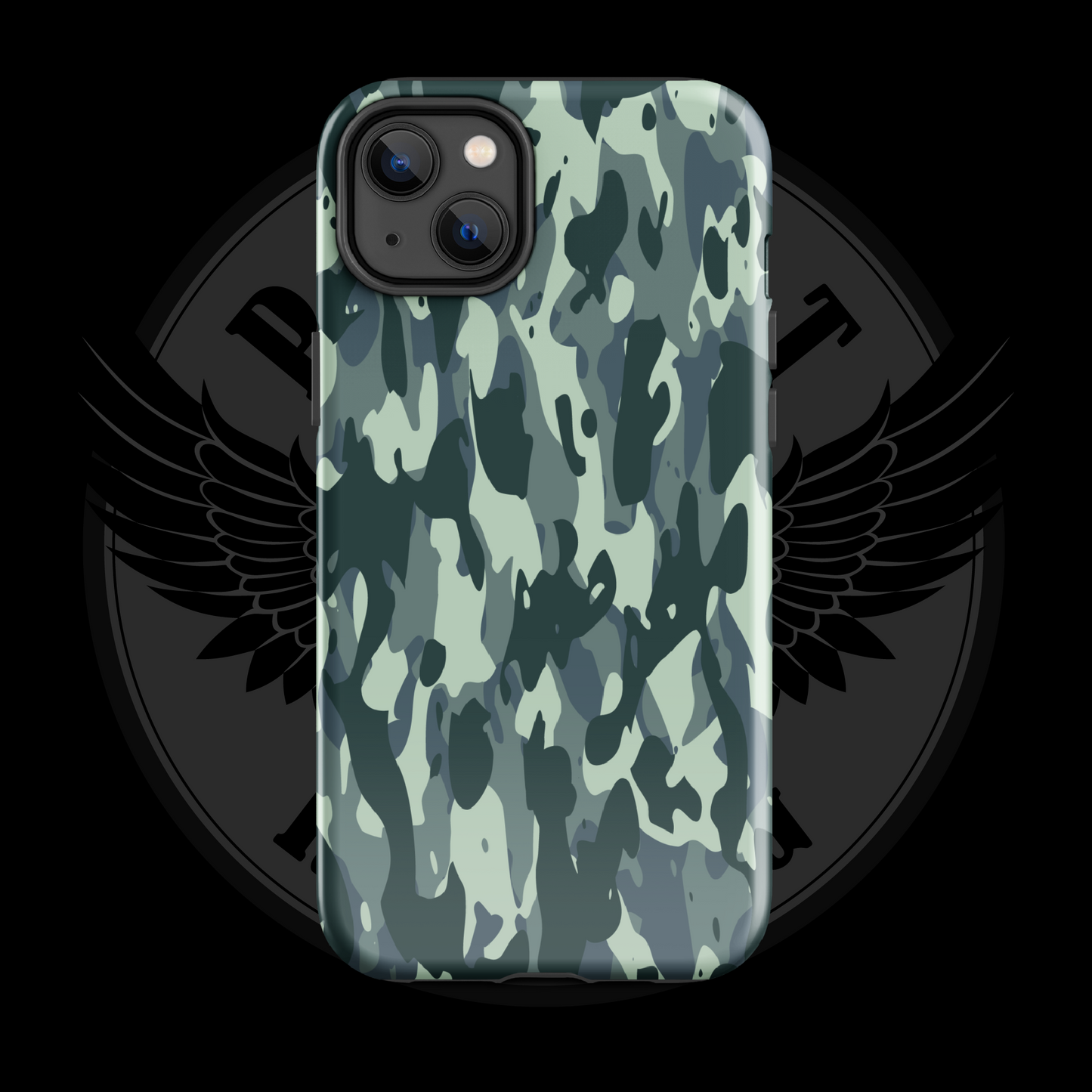 Midnight Stealth iPhone Case – Tactical Black Dual-Layer Protection with Free Shipping