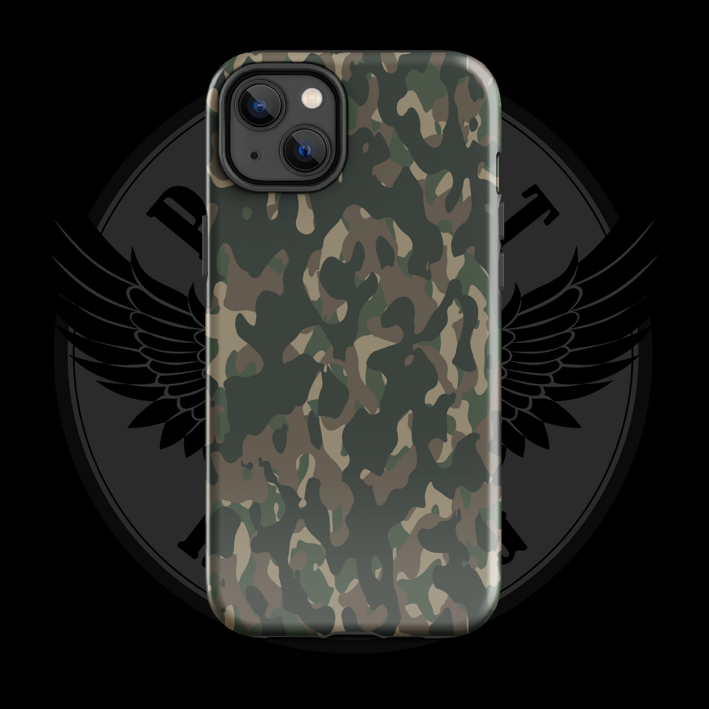Frontline Forest Camo iPhone Case – Rugged Dual-Layer Protection with Free Shipping