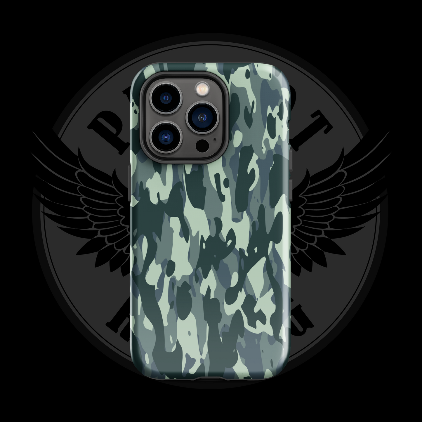 Midnight Stealth iPhone Case – Tactical Black Dual-Layer Protection with Free Shipping