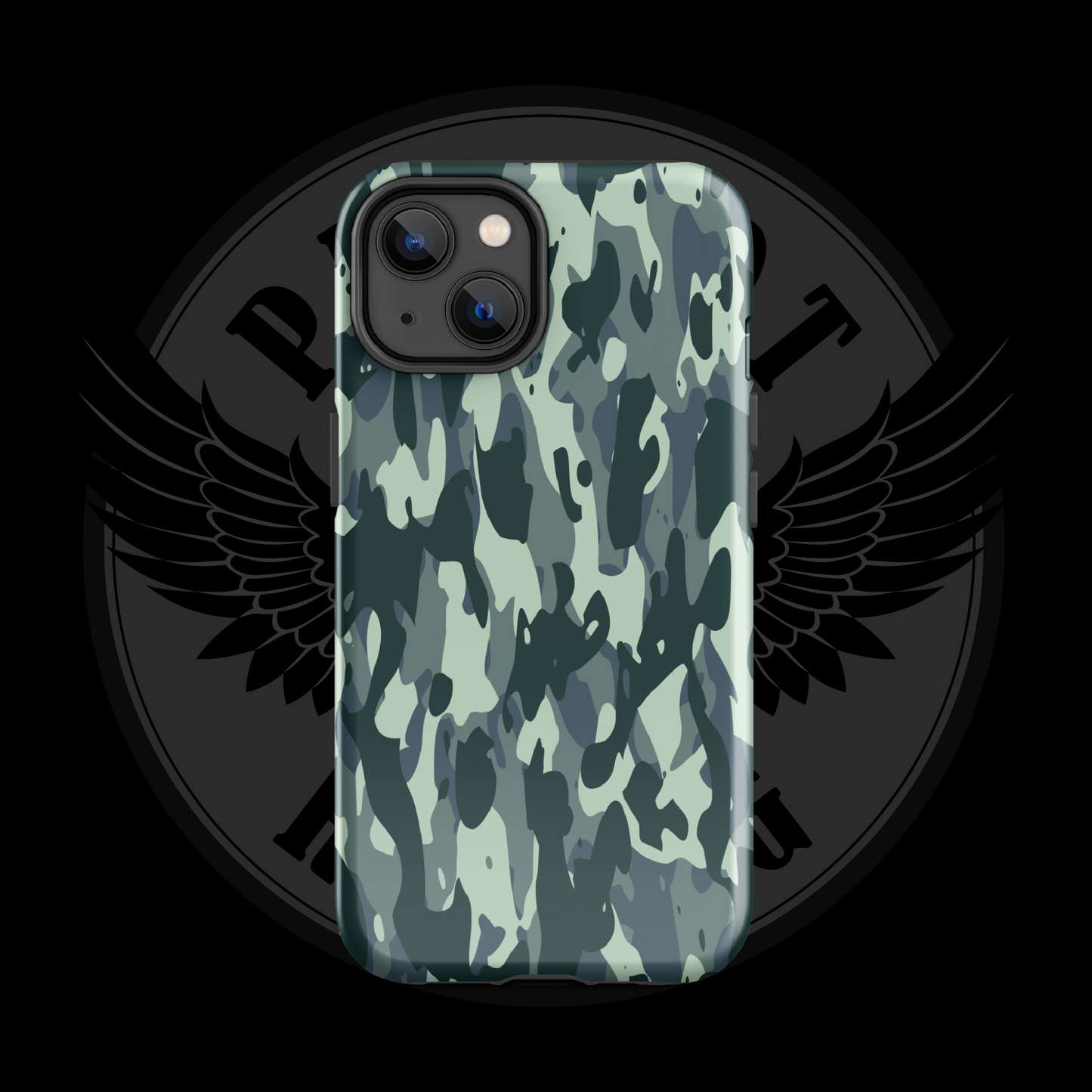 Midnight Stealth iPhone Case – Tactical Black Dual-Layer Protection with Free Shipping