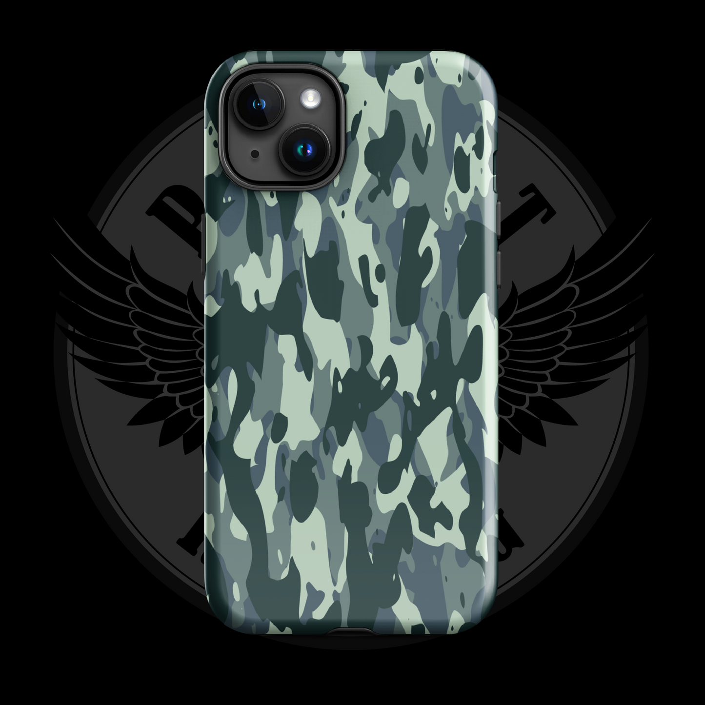 Midnight Stealth iPhone Case – Tactical Black Dual-Layer Protection with Free Shipping