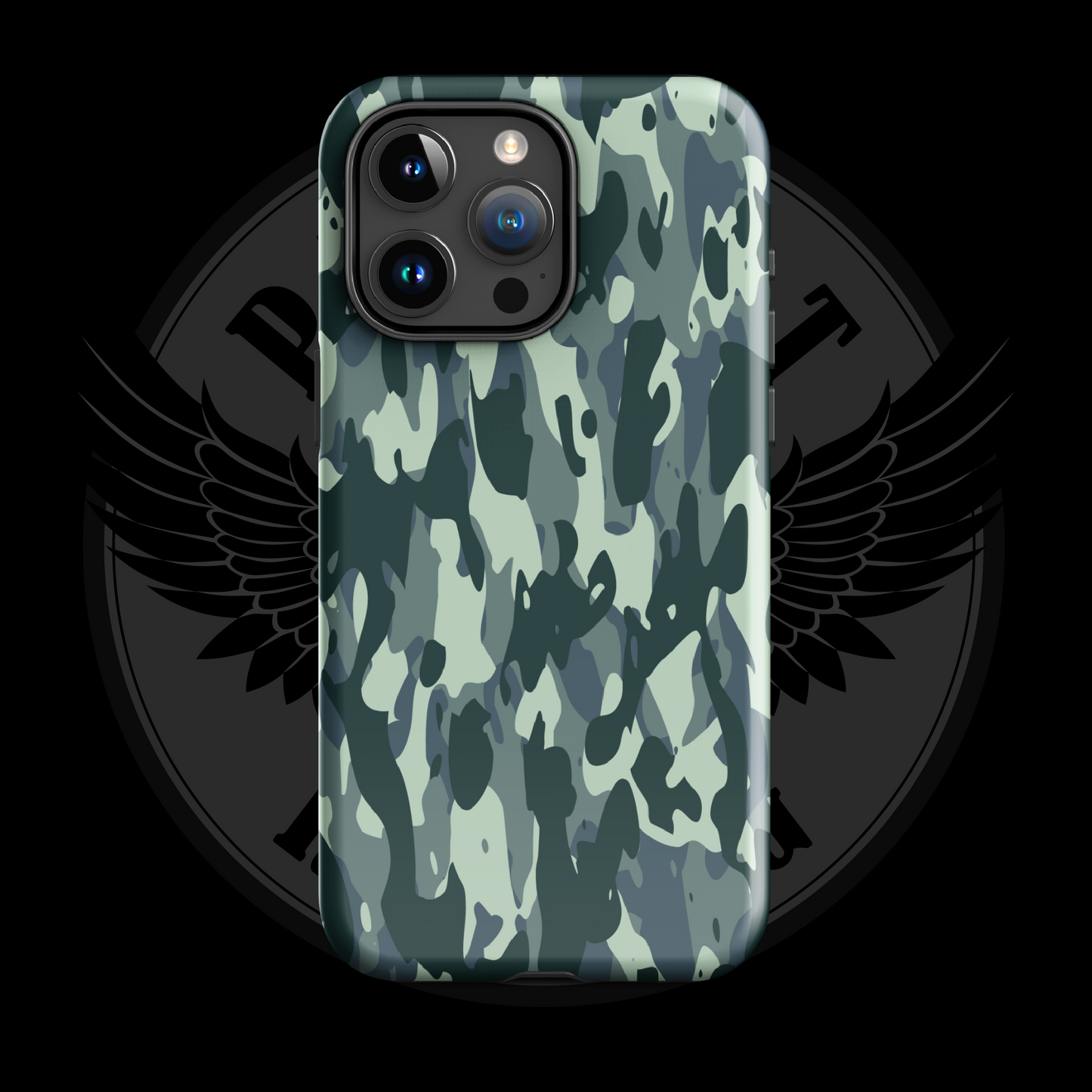 Midnight Stealth iPhone Case – Tactical Black Dual-Layer Protection with Free Shipping