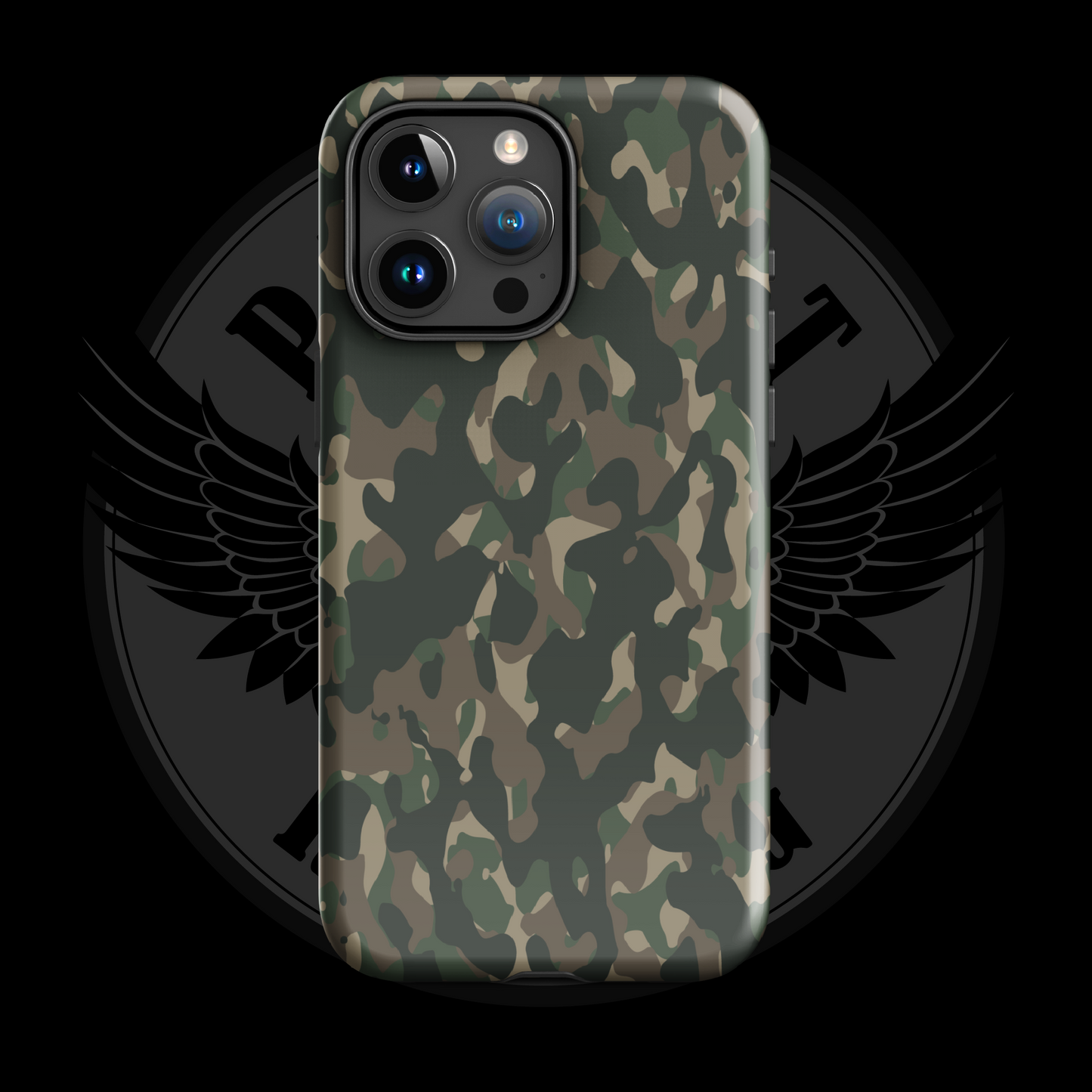 Frontline Forest Camo iPhone Case – Rugged Dual-Layer Protection with Free Shipping