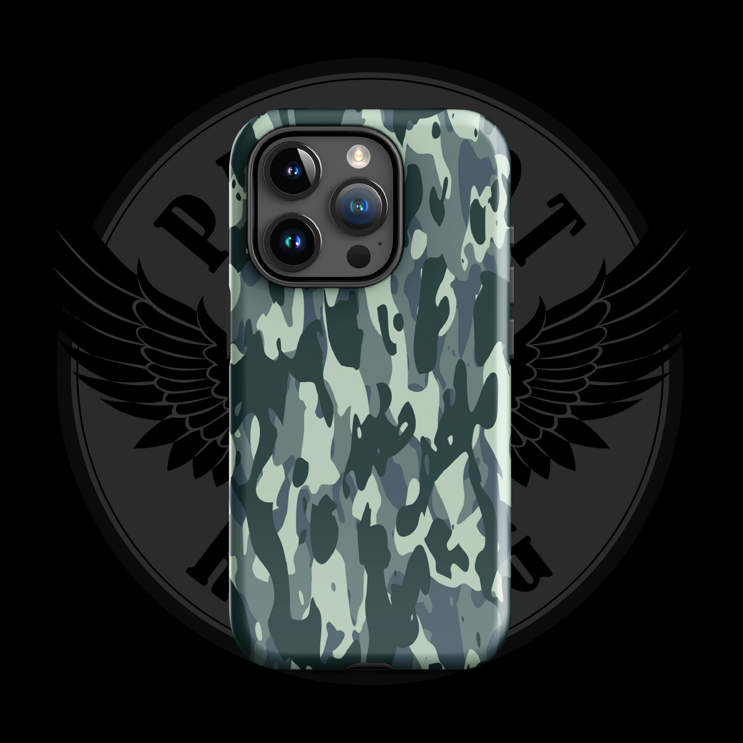 Midnight Stealth iPhone Case – Tactical Black Dual-Layer Protection with Free Shipping