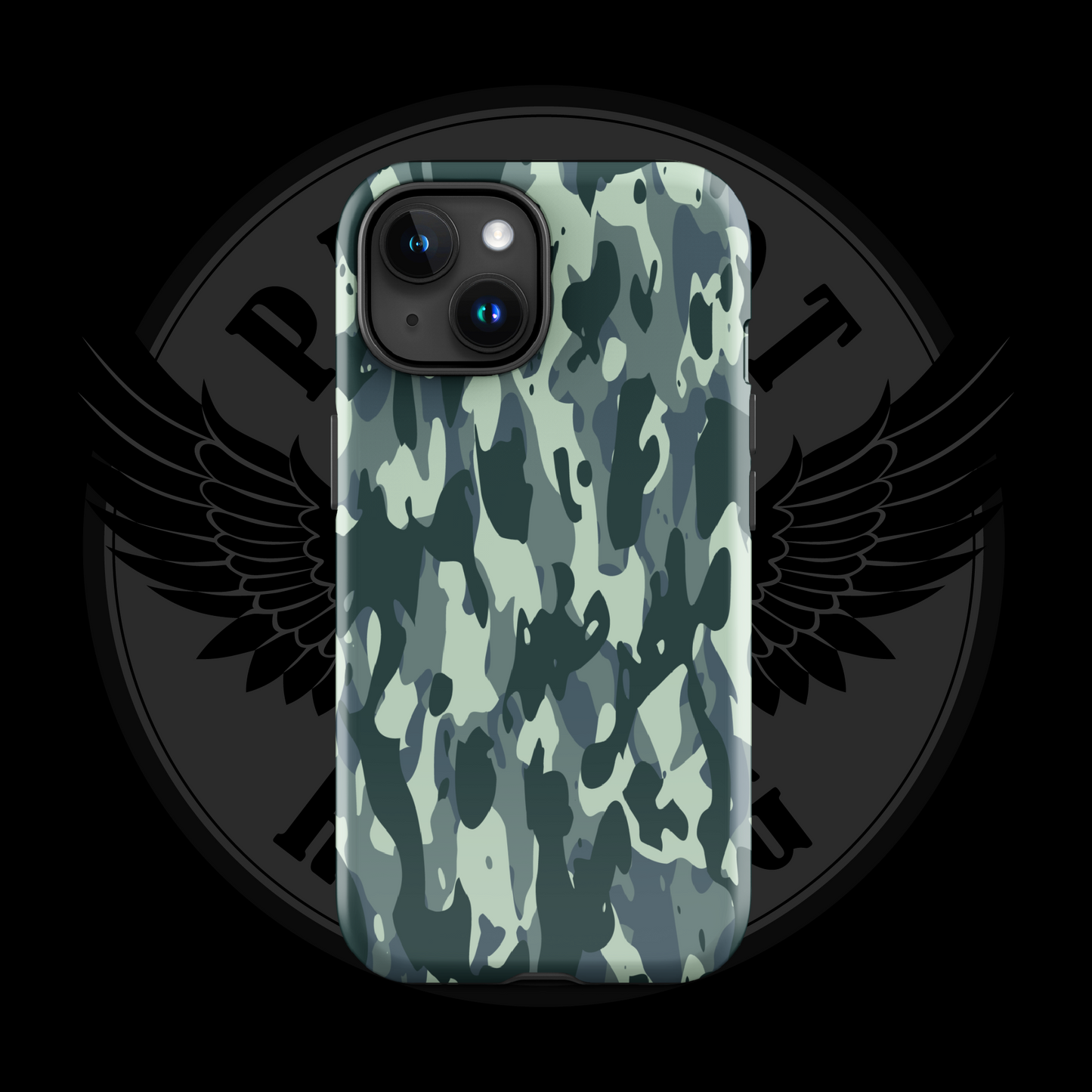 Midnight Stealth iPhone Case – Tactical Black Dual-Layer Protection with Free Shipping