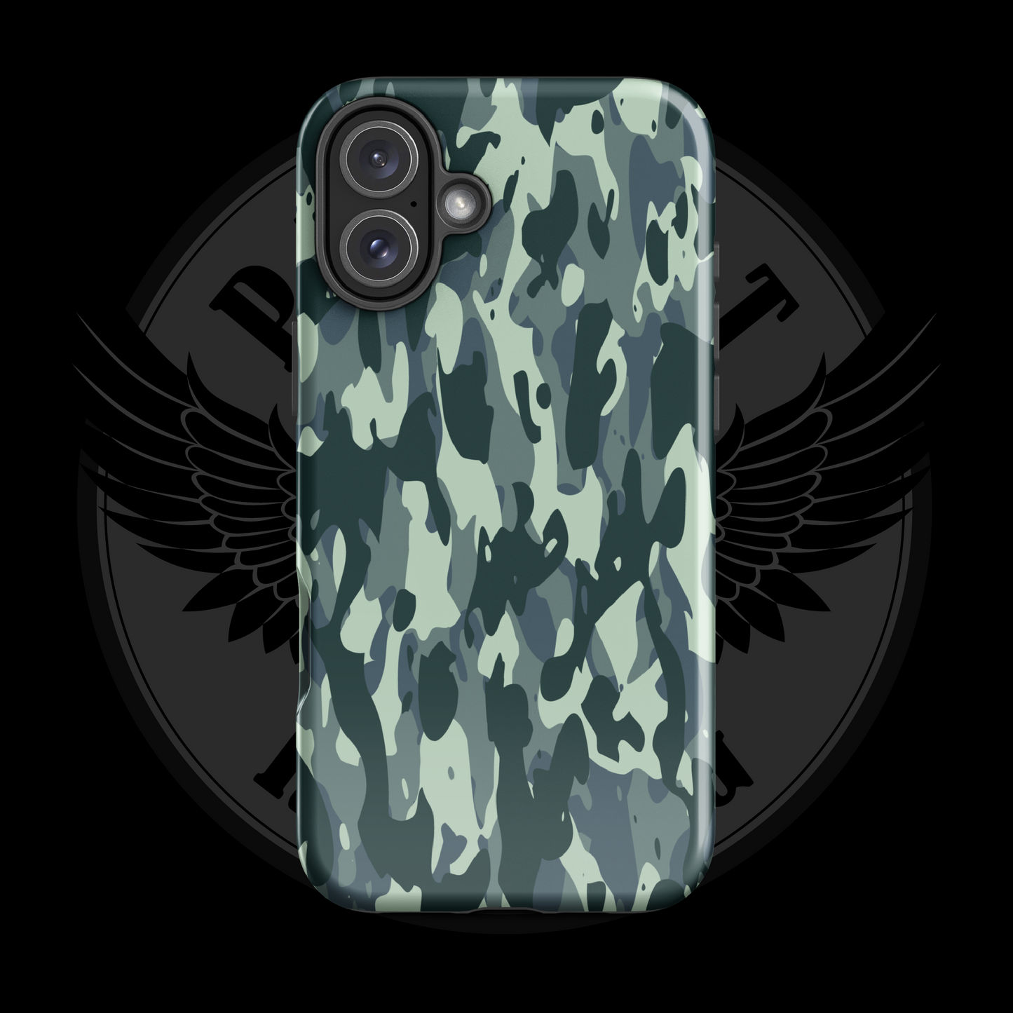 Midnight Stealth iPhone Case – Tactical Black Dual-Layer Protection with Free Shipping
