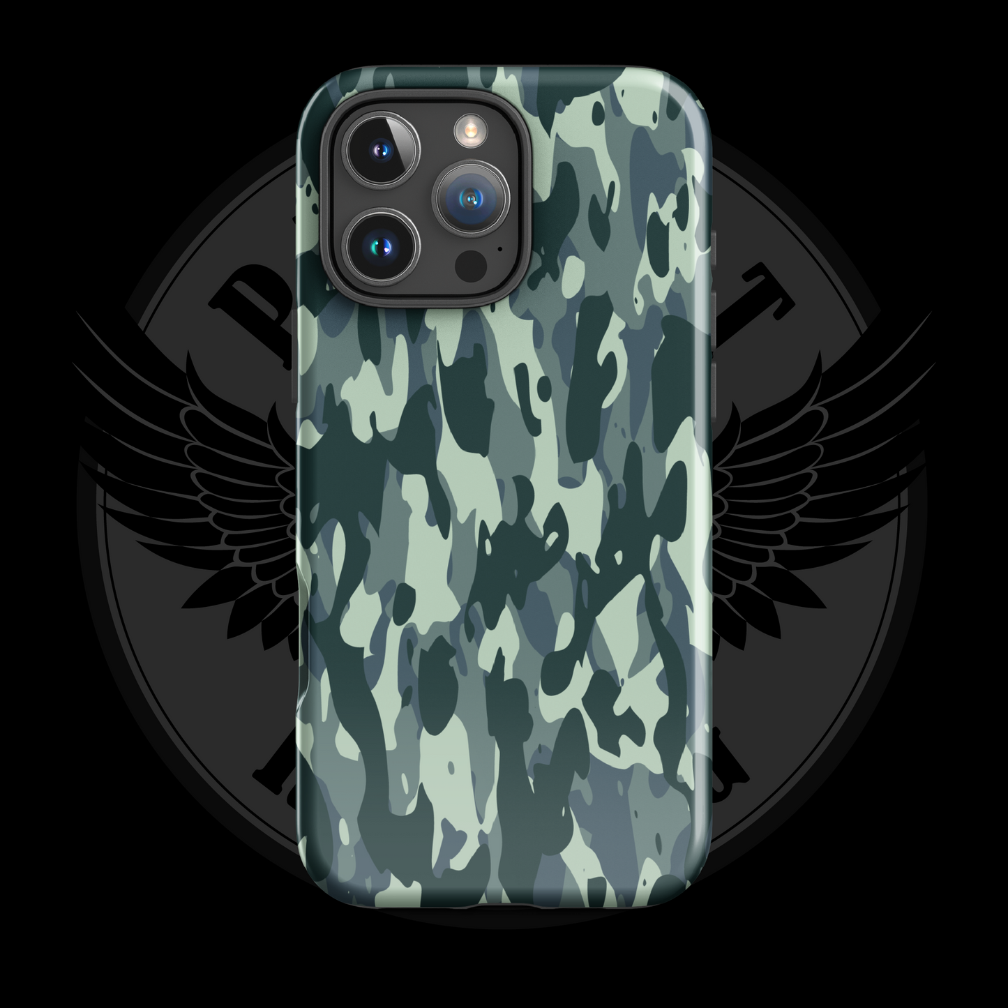 Midnight Stealth iPhone Case – Tactical Black Dual-Layer Protection with Free Shipping