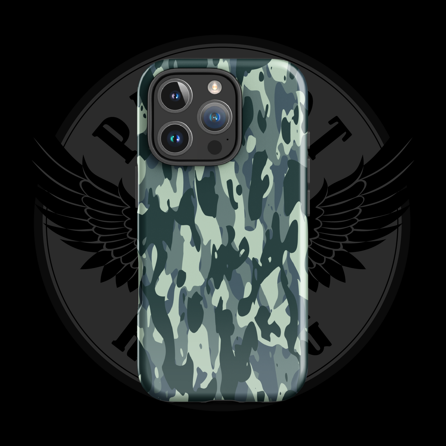 Midnight Stealth iPhone Case – Tactical Black Dual-Layer Protection with Free Shipping
