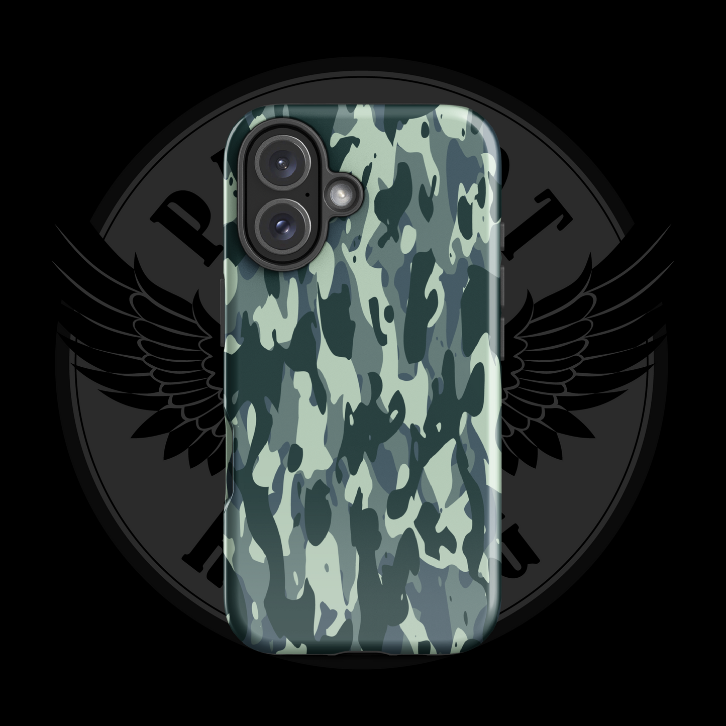 Midnight Stealth iPhone Case – Tactical Black Dual-Layer Protection with Free Shipping