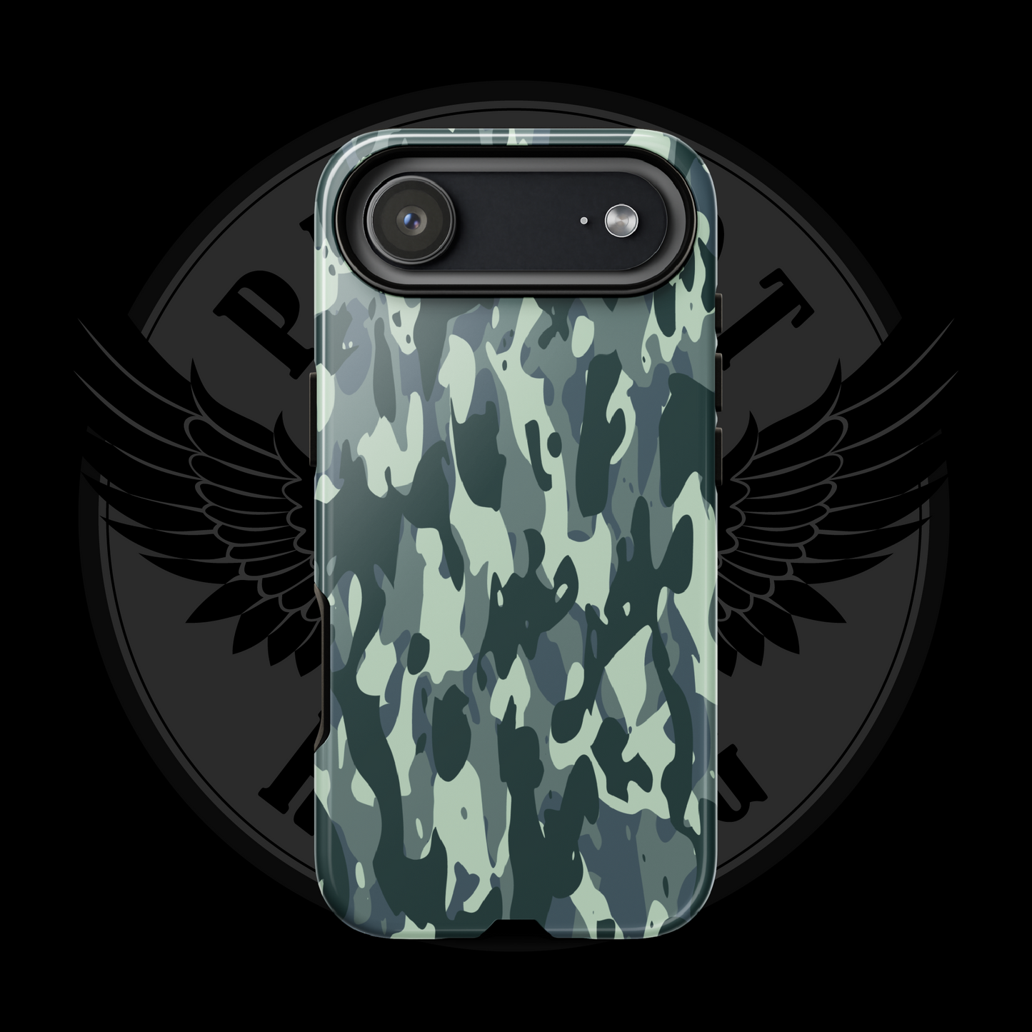 Midnight Stealth iPhone Case – Tactical Black Dual-Layer Protection with Free Shipping