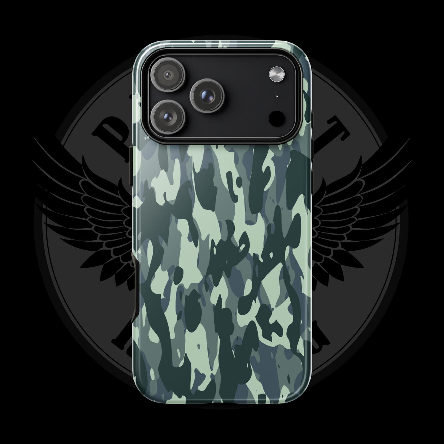 Midnight Stealth iPhone Case – Tactical Black Dual-Layer Protection with Free Shipping