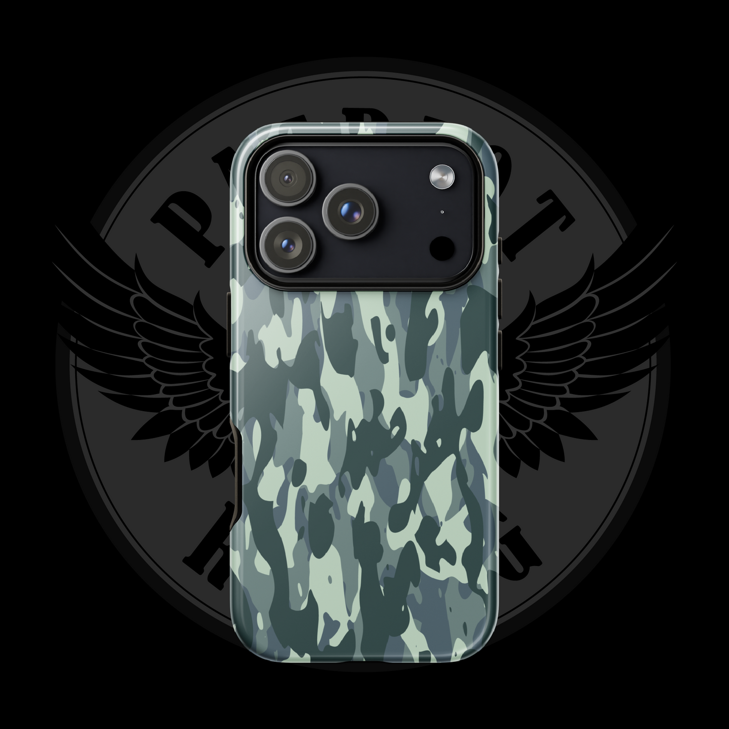 Midnight Stealth iPhone Case – Tactical Black Dual-Layer Protection with Free Shipping