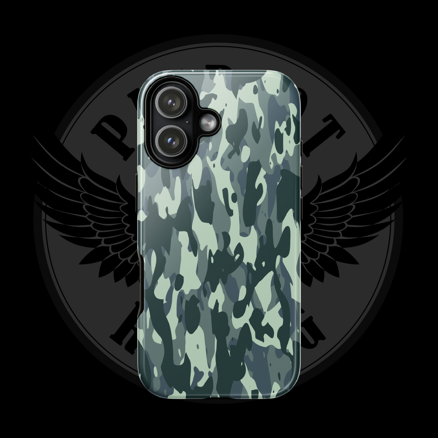 Midnight Stealth iPhone Case – Tactical Black Dual-Layer Protection with Free Shipping