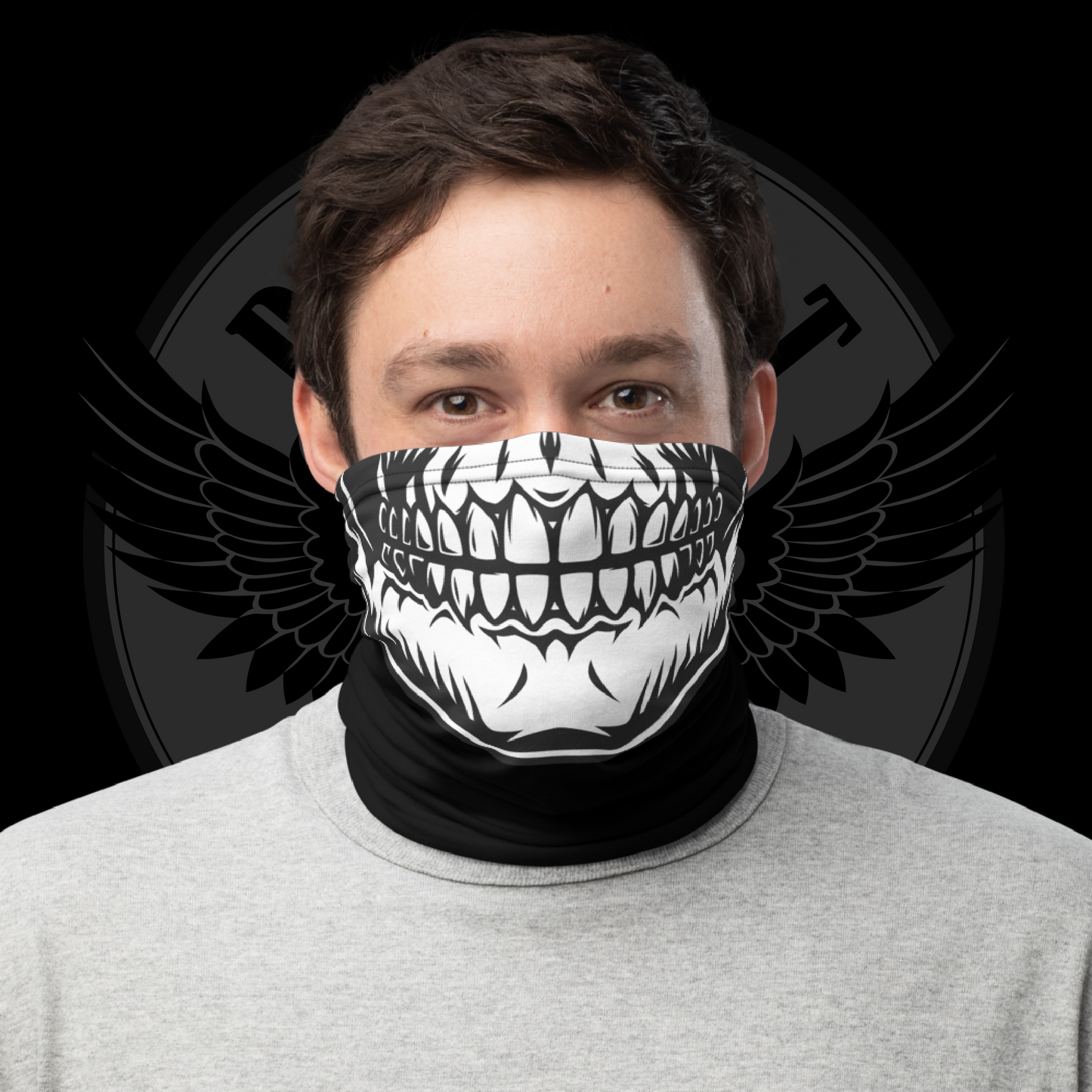 Black Skull Tactical Face Cover – Multifunctional Neck Gaiter