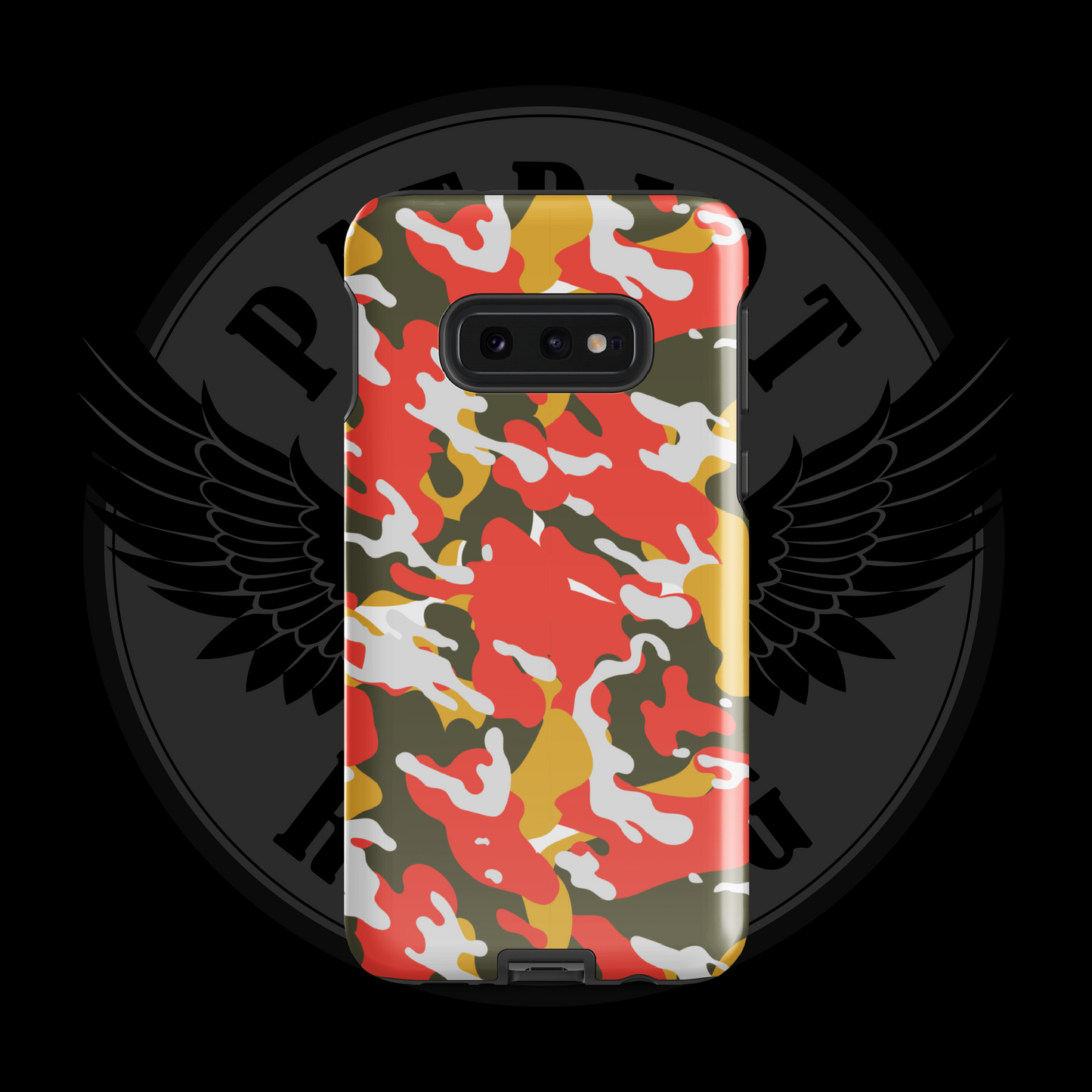 Valor Flame Camo Samsung Case – Rugged Dual-Layer Protection with Free Shipping