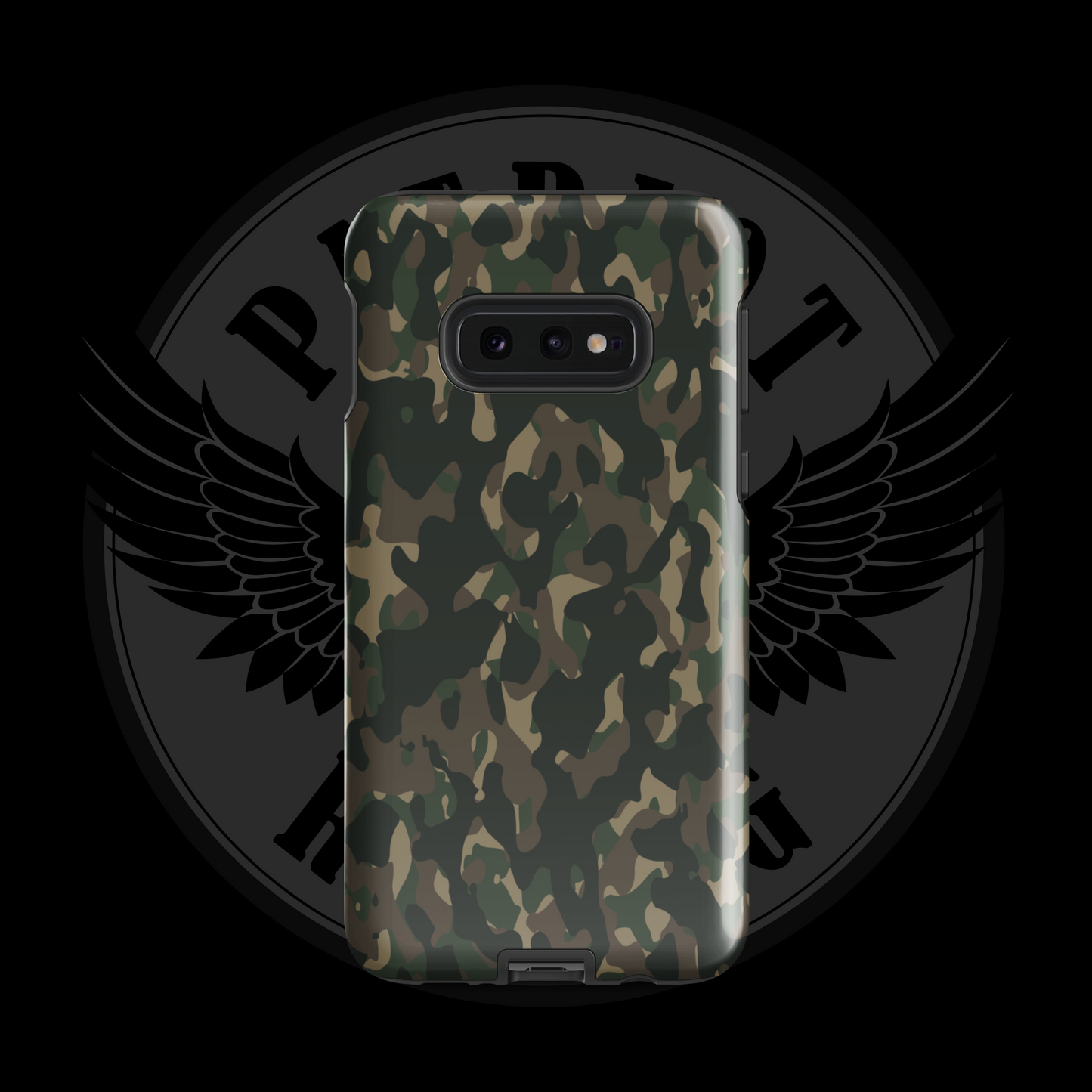 Frontline Forest Camo Samsung Case – Durable Dual-Layer Protection with Free Shipping