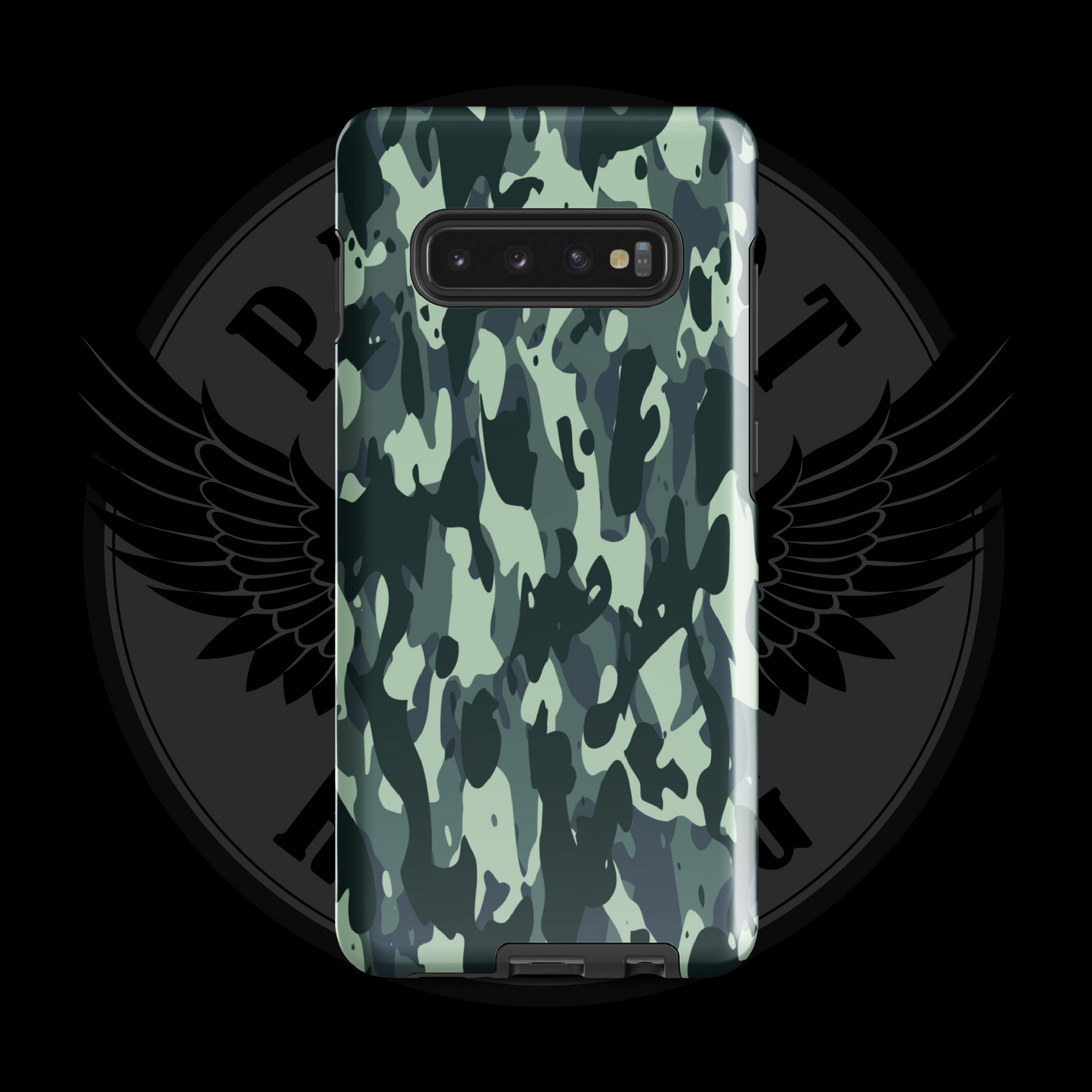 Midnight Stealth Camo Samsung Case – Tactical Dual-Layer Protection with Free Shipping