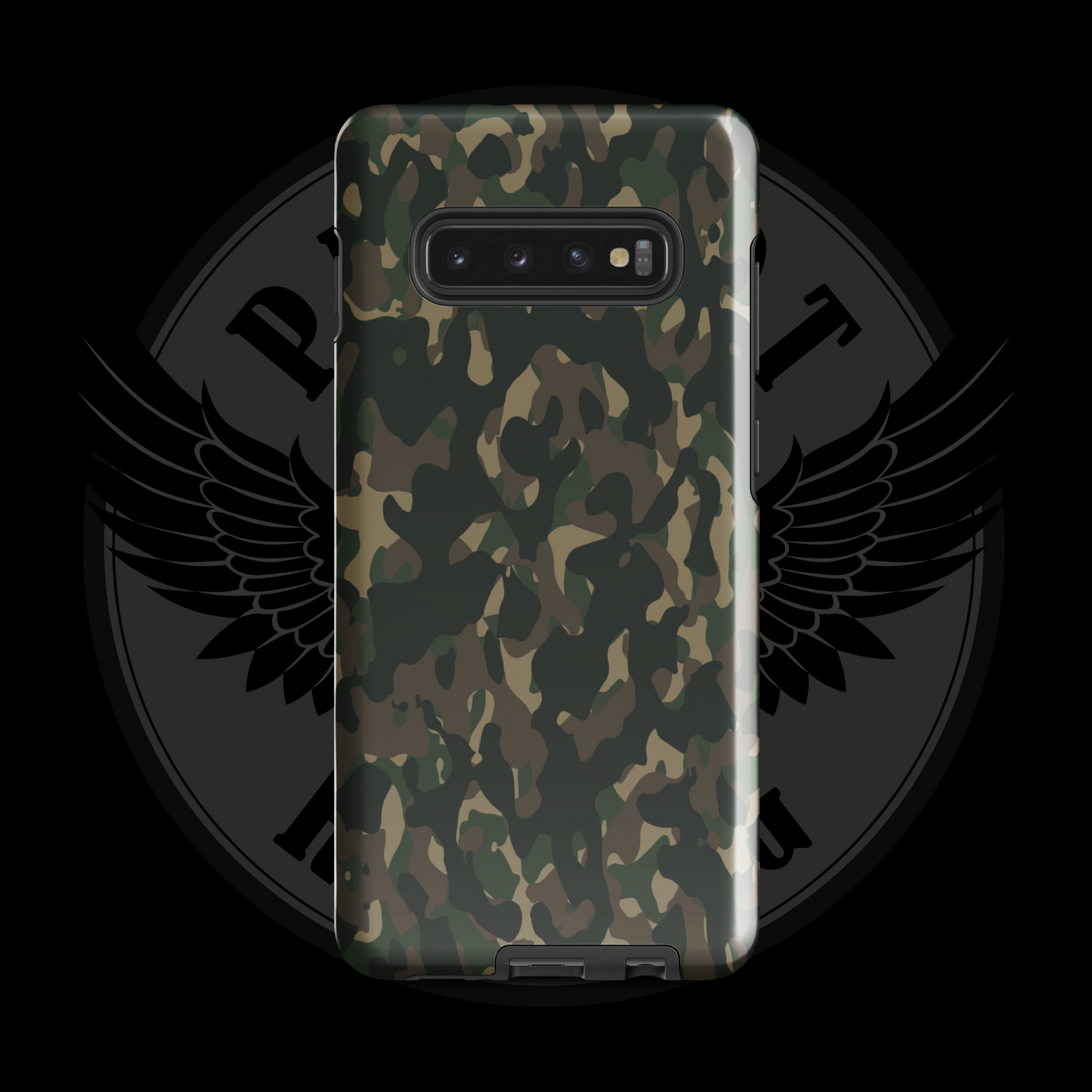 Frontline Forest Camo Samsung Case – Durable Dual-Layer Protection with Free Shipping