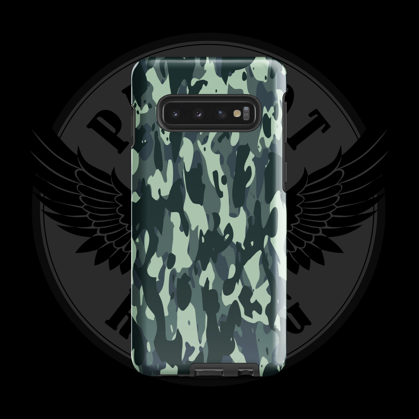 Midnight Stealth Camo Samsung Case – Tactical Dual-Layer Protection with Free Shipping