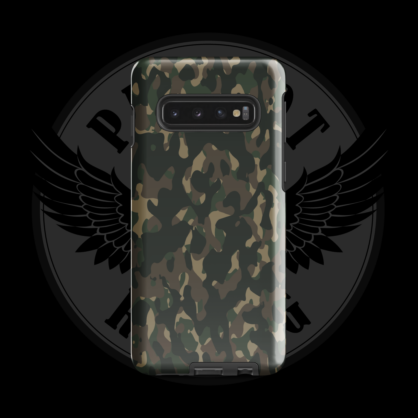 Frontline Forest Camo Samsung Case – Durable Dual-Layer Protection with Free Shipping