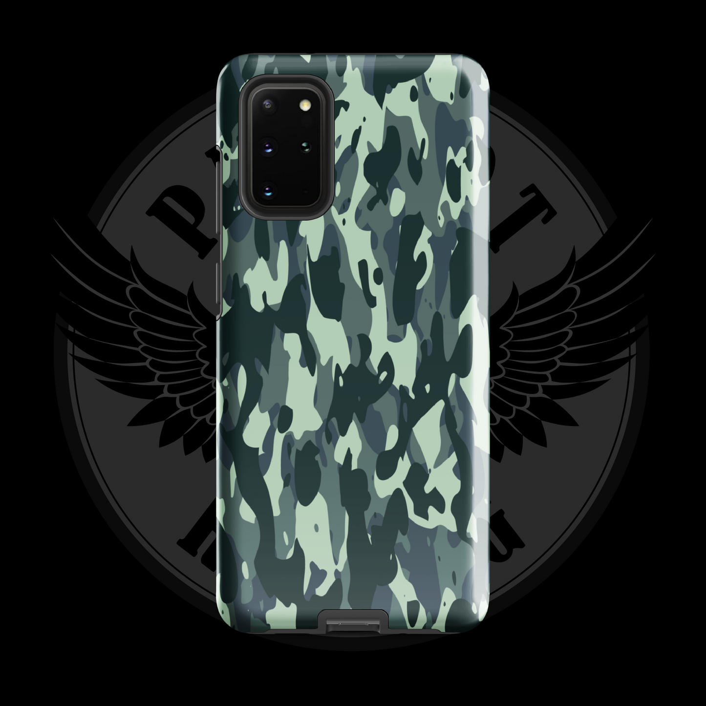 Midnight Stealth Camo Samsung Case – Tactical Dual-Layer Protection with Free Shipping