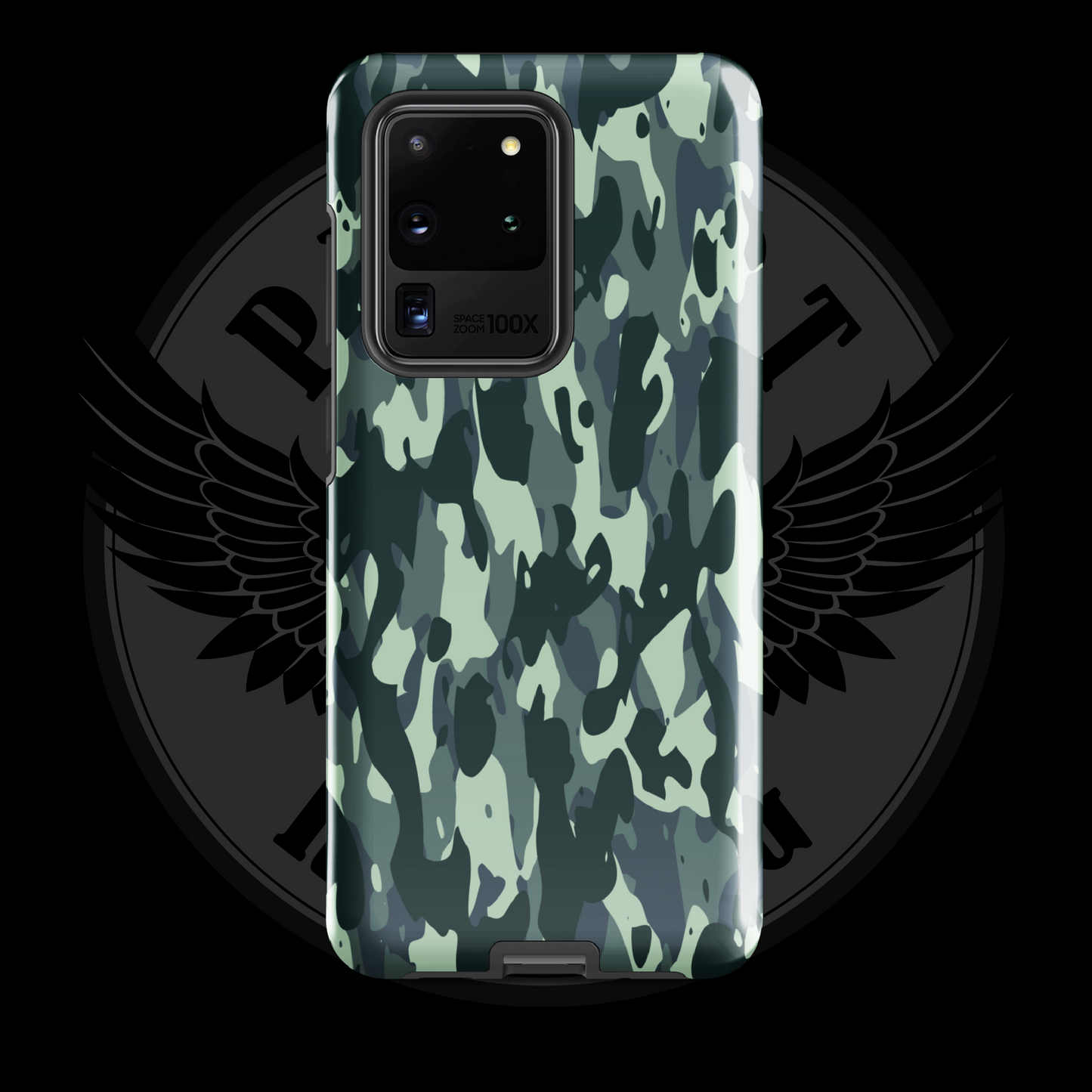 Midnight Stealth Camo Samsung Case – Tactical Dual-Layer Protection with Free Shipping