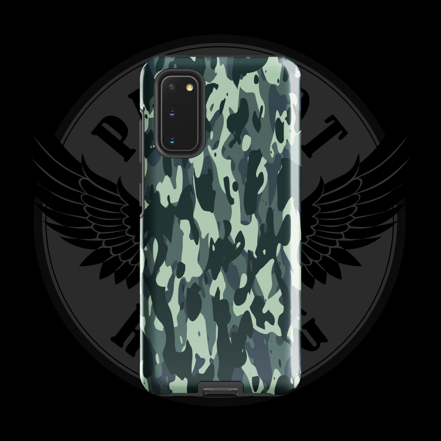 Midnight Stealth Camo Samsung Case – Tactical Dual-Layer Protection with Free Shipping