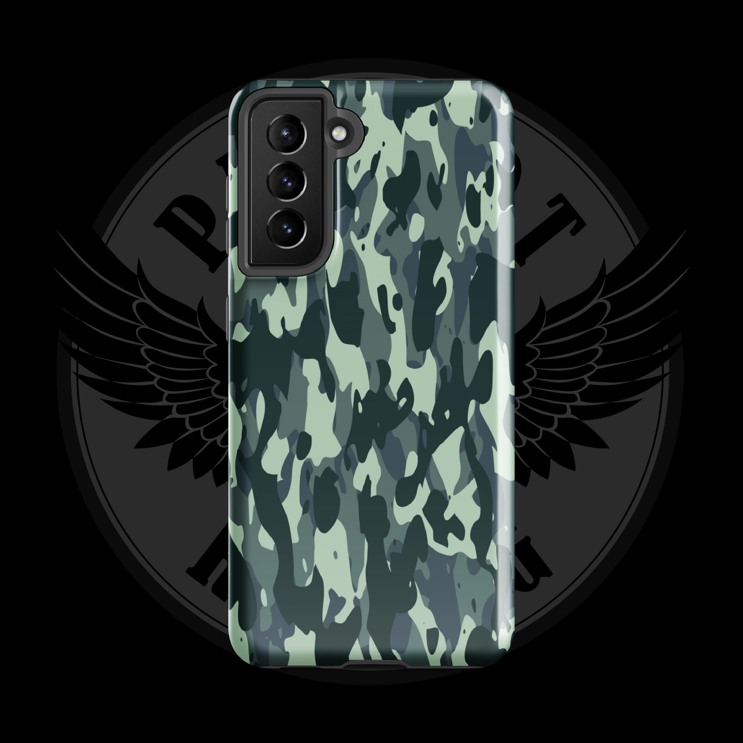 Midnight Stealth Camo Samsung Case – Tactical Dual-Layer Protection with Free Shipping