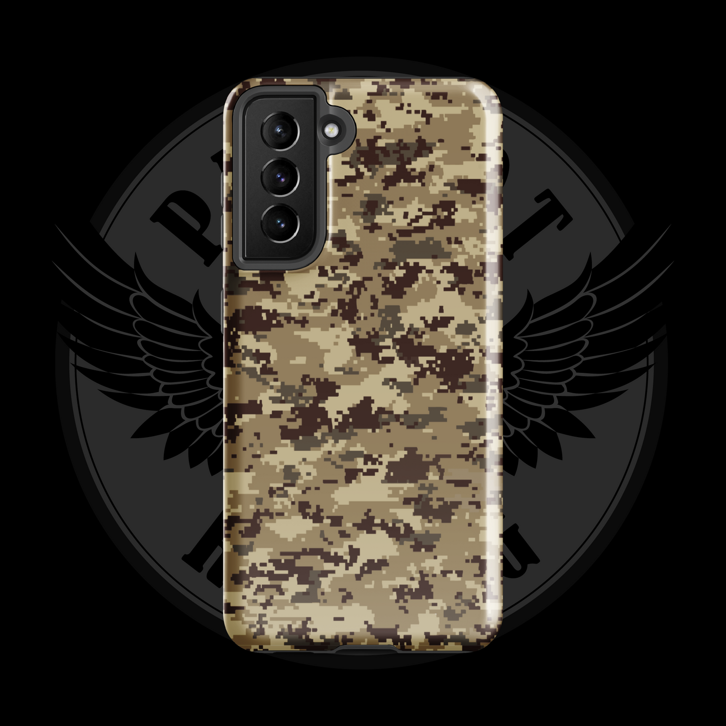 Desert Patriot Camo Samsung Case – Rugged Dual-Layer Protection with Free Shipping